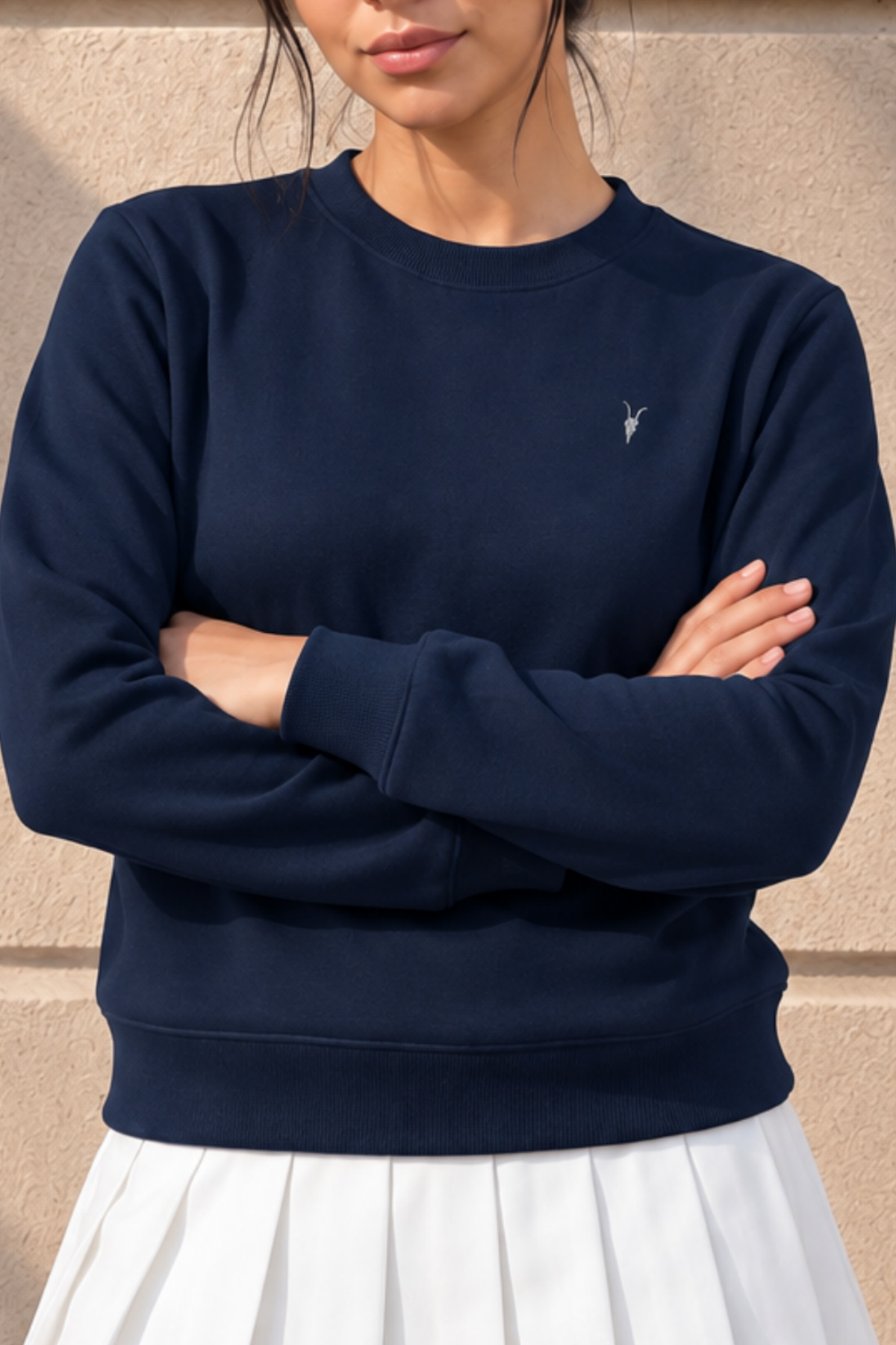 Kadın Uzun Kollu Comfort LACİVERT Bol Sweatshirt 6