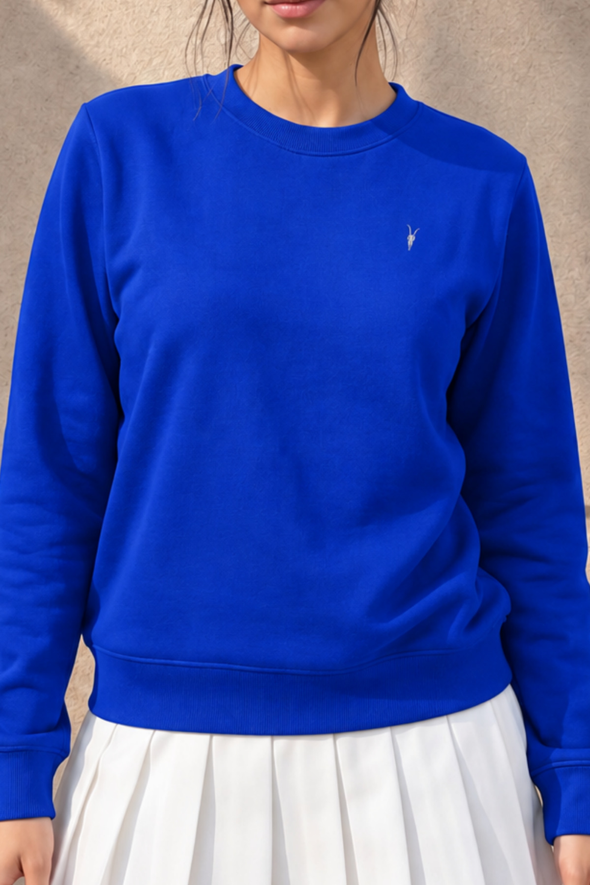 Kadın Uzun Kollu Comfort MAVİ Bol Sweatshirt 5
