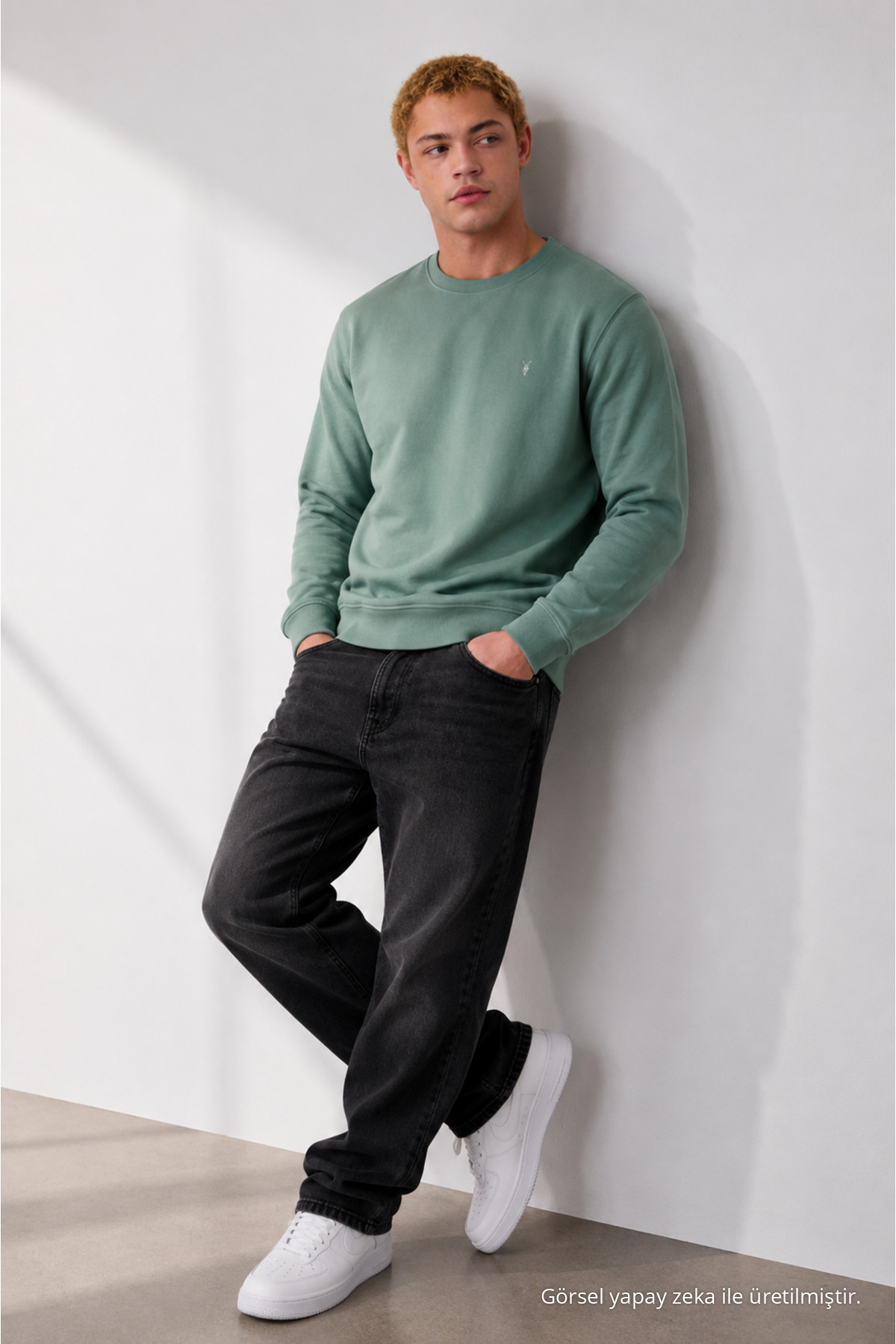 Çağla Oversize Pamuklu Erkek Sweatshirt 3