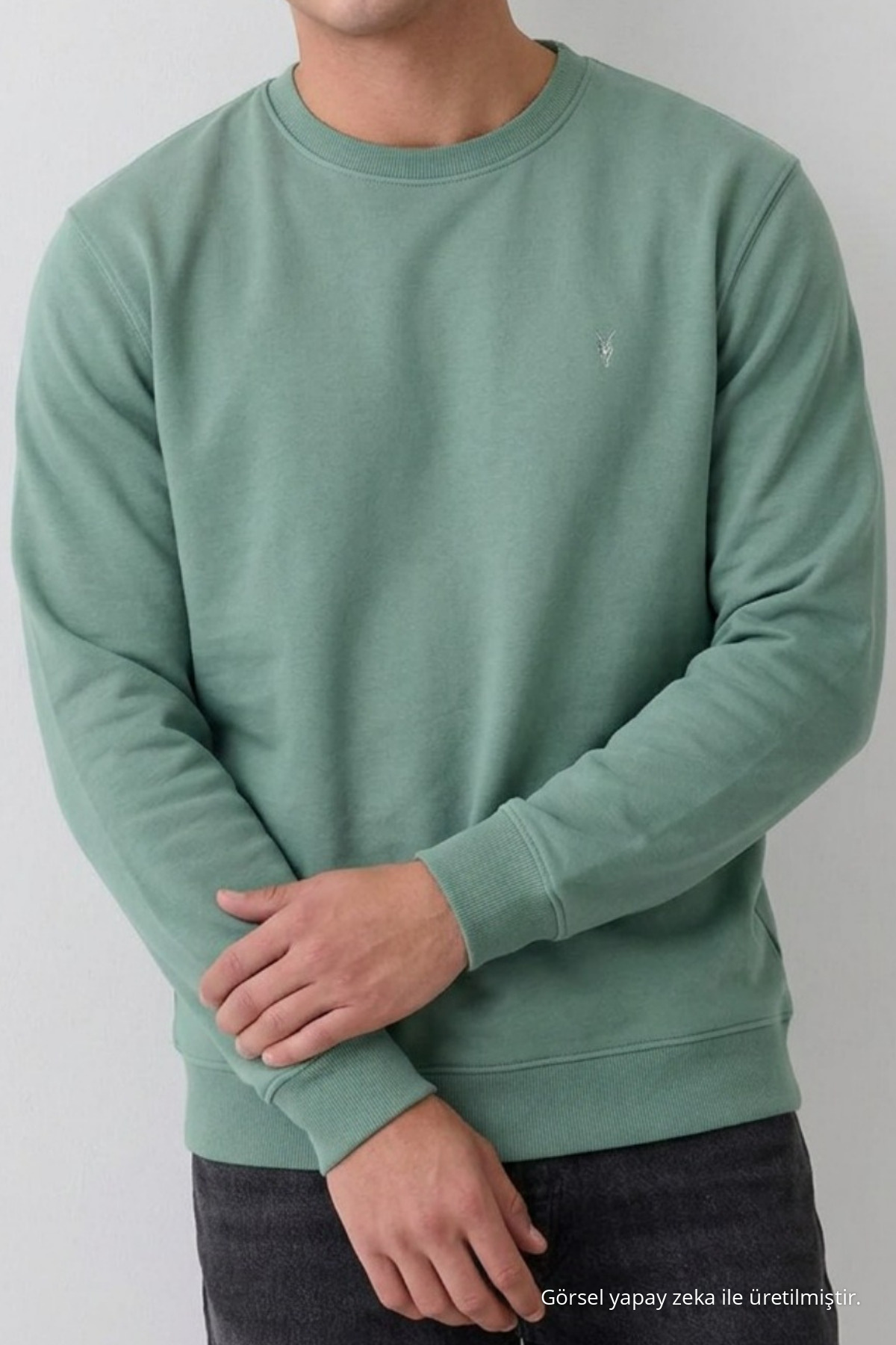 Çağla Oversize Pamuklu Erkek Sweatshirt 4