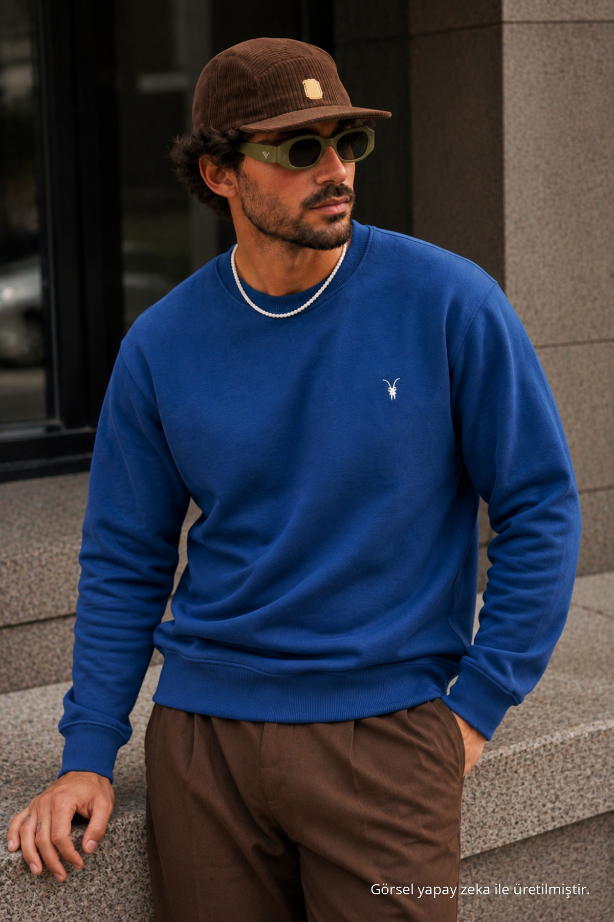 İNDİGO Bol Kesim Rahat Erkek Sweatshirt 4