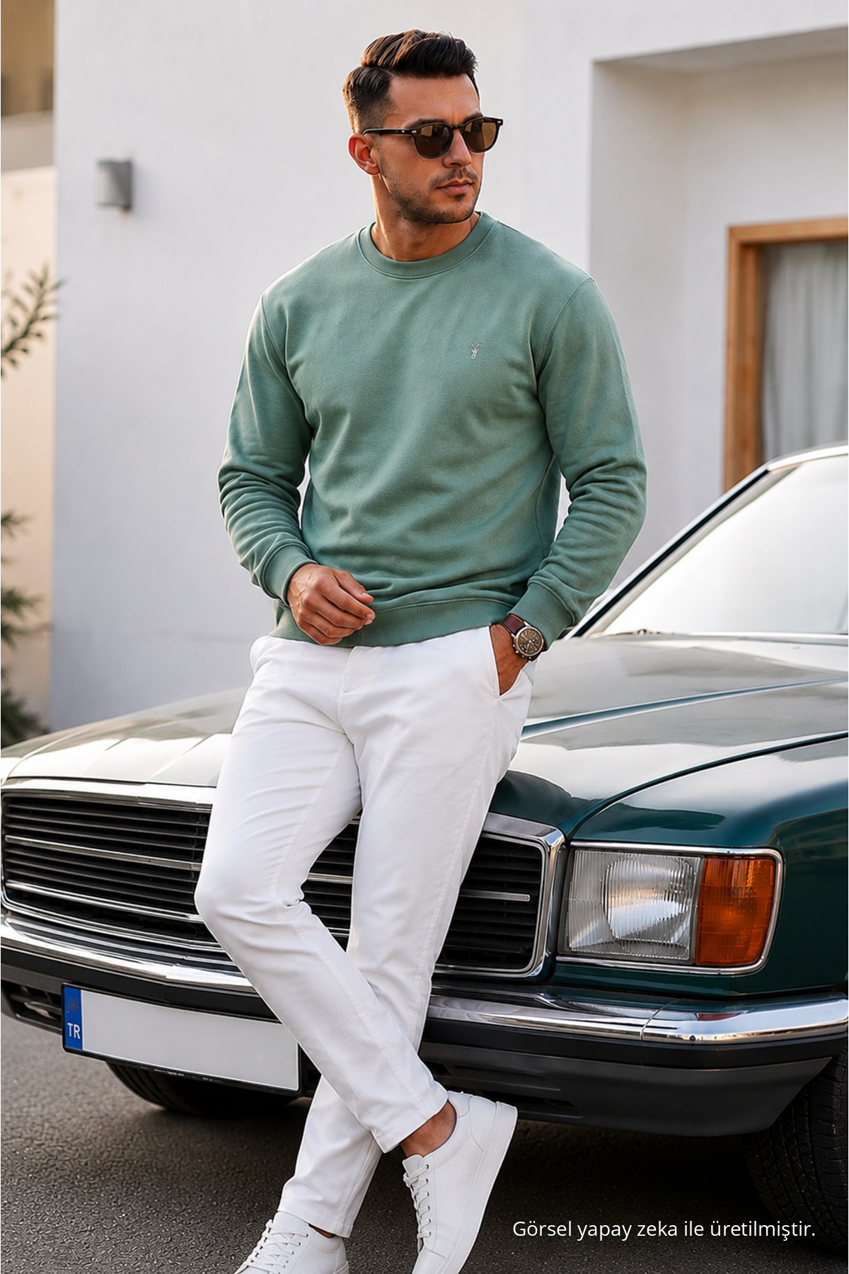 Çağla Düz Kol Düzenli Erkek Sweatshirt 4