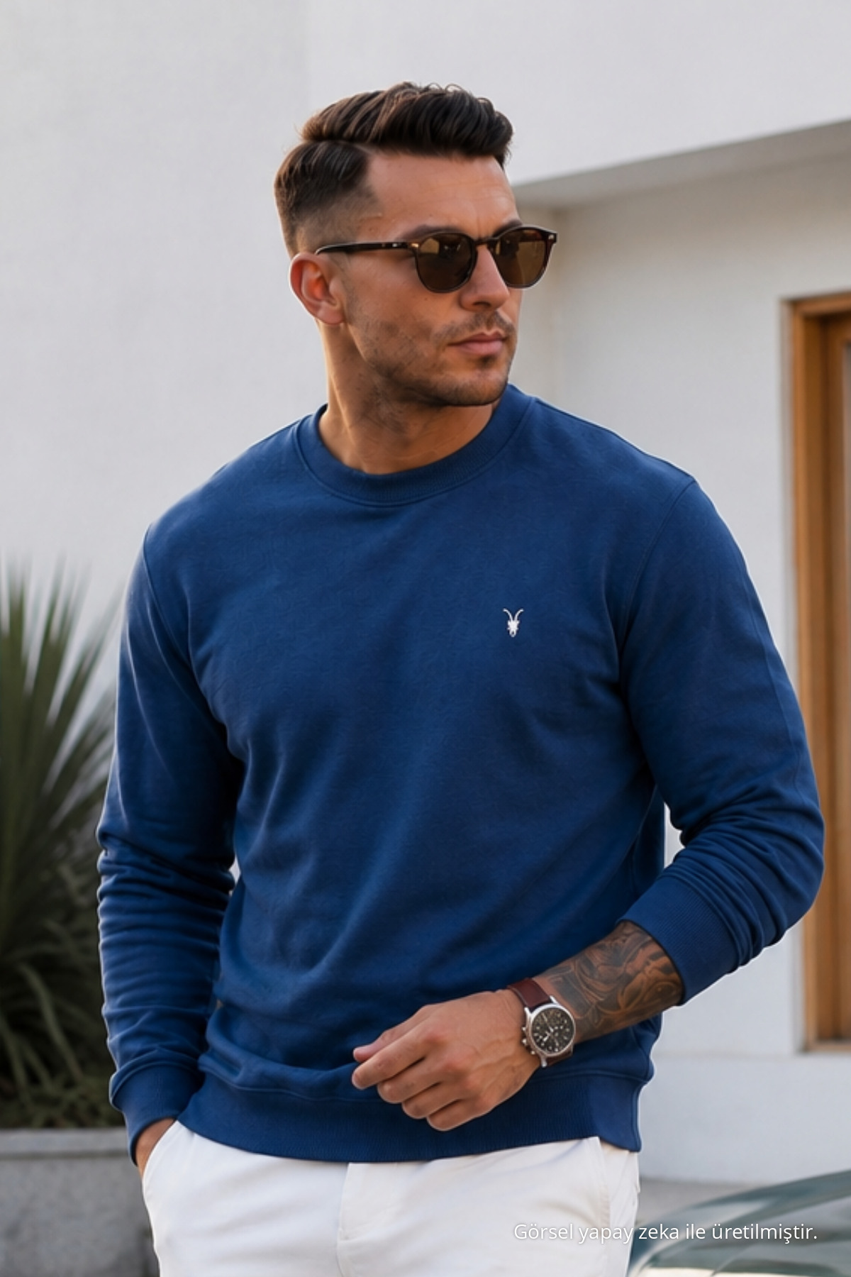 İNDİGO Düz Kol Düzenli Erkek Sweatshirt 4