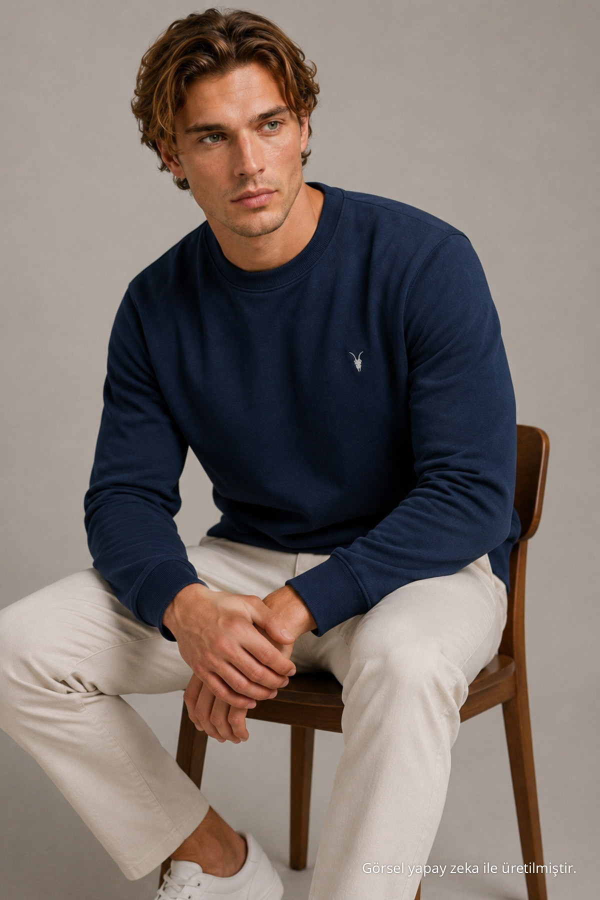 Reglan Casual Kış LACİVERT Erkek Sweatshirt 5