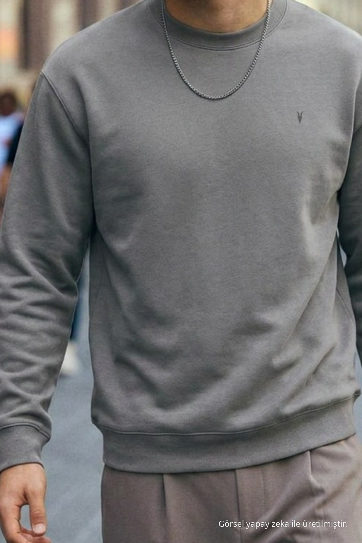 Erkek Orta Yumuşak GRİ Sweatshirt 6