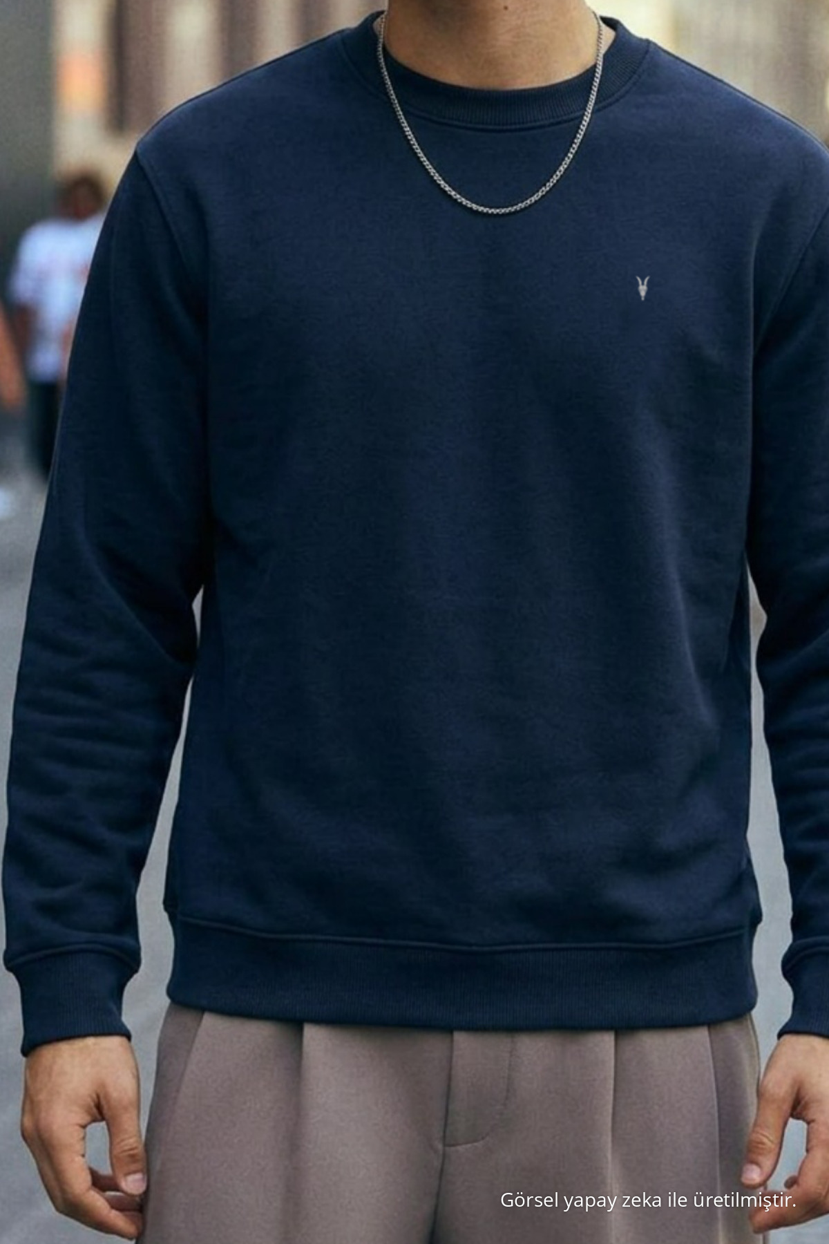 Erkek Orta Yumuşak LACİVERT Sweatshirt 5