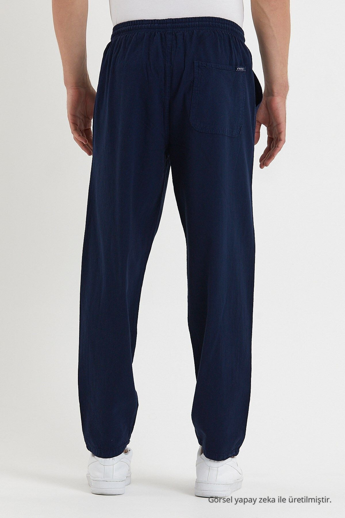 LACİVERT Renk Erkek Keten Pantolon 1480 4