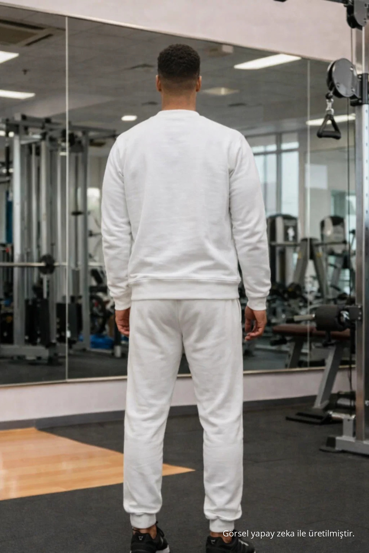 Erkek Sportif Ekru İkili Eşfoman Takımı 5