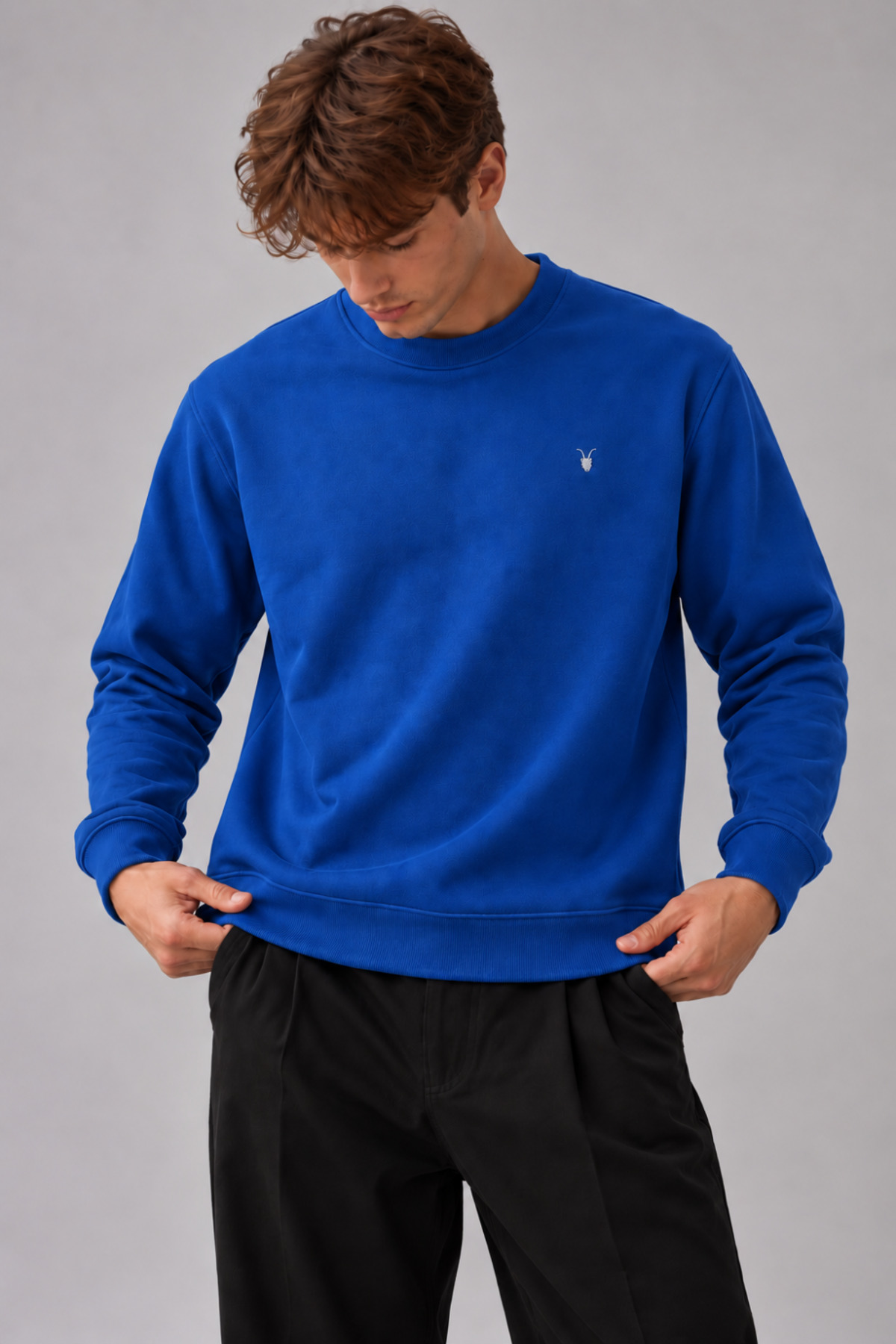 Erkek Bisiklet Yaka 2' Li Sweatshirt EKRU 6