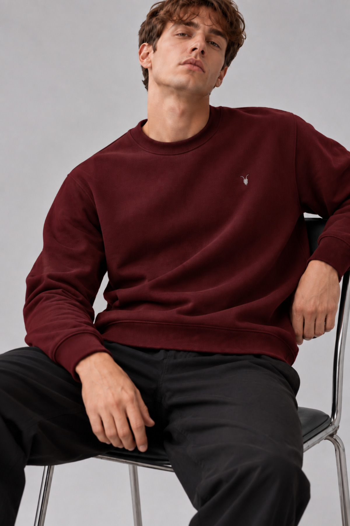 Erkek Bisiklet Yaka 2' Li Sweatshirt HARDAL 4