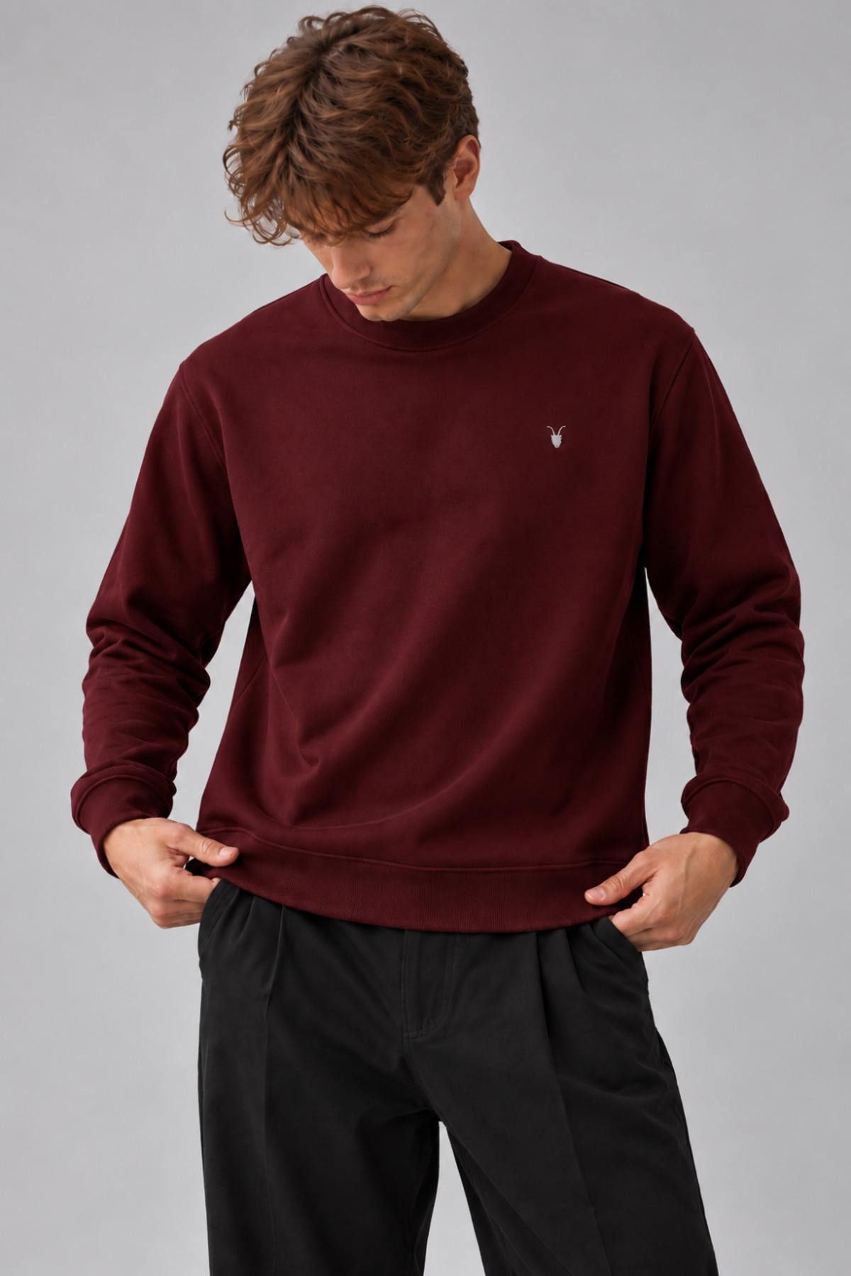 Erkek Bisiklet Yaka 2' Li Sweatshirt HARDAL 3