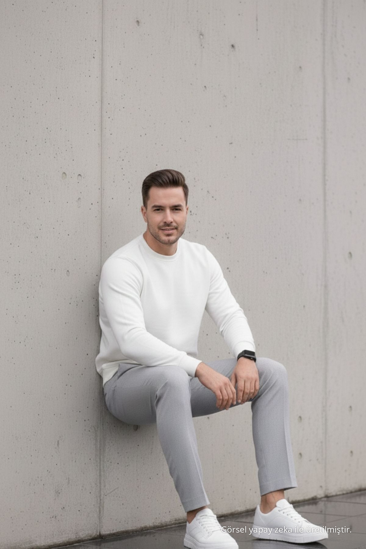 Erkek Straight Fit Pamuklu GRİ Pantolon 6