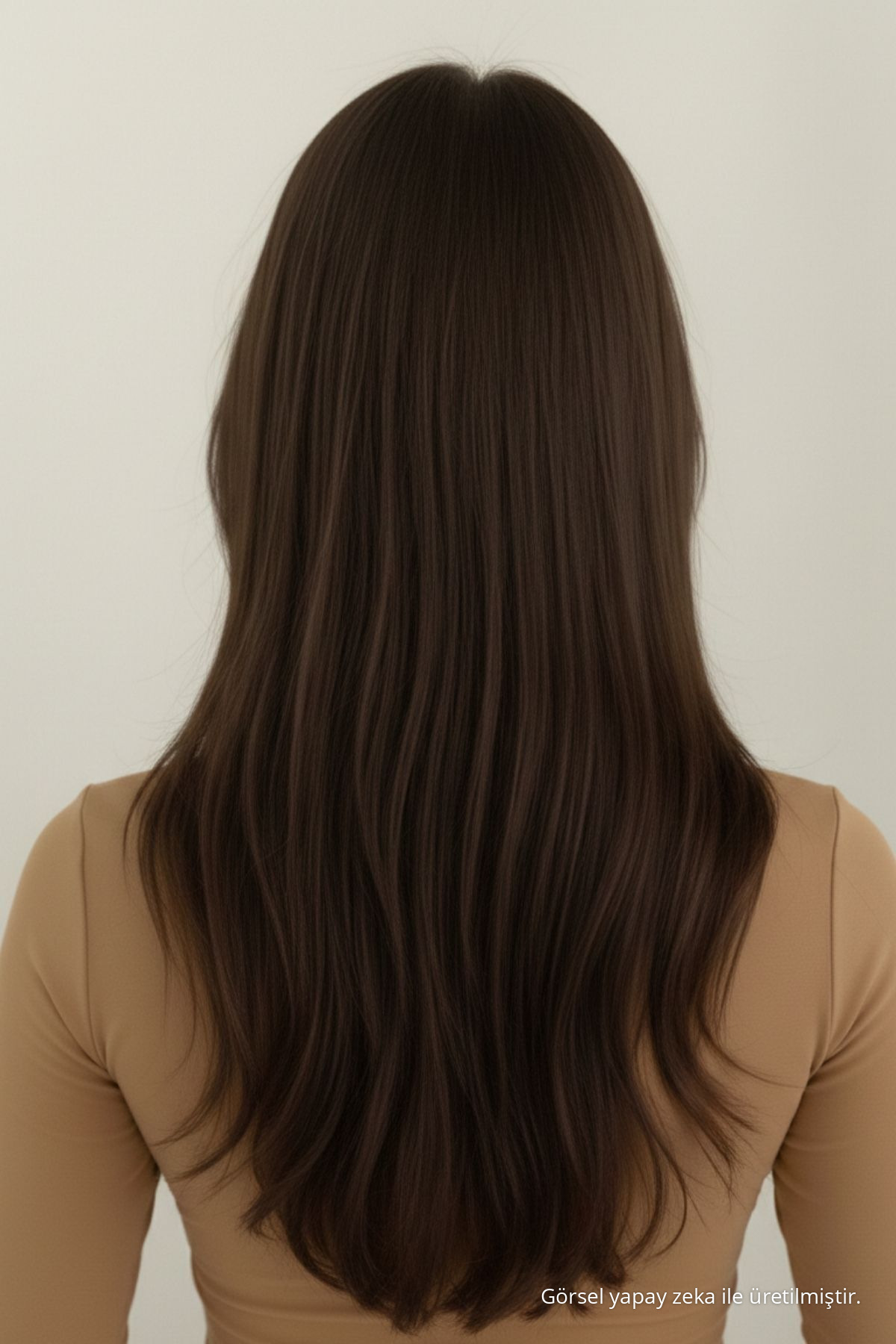 Kadın Basic Premium Dar Kahve Crop Tişört 6