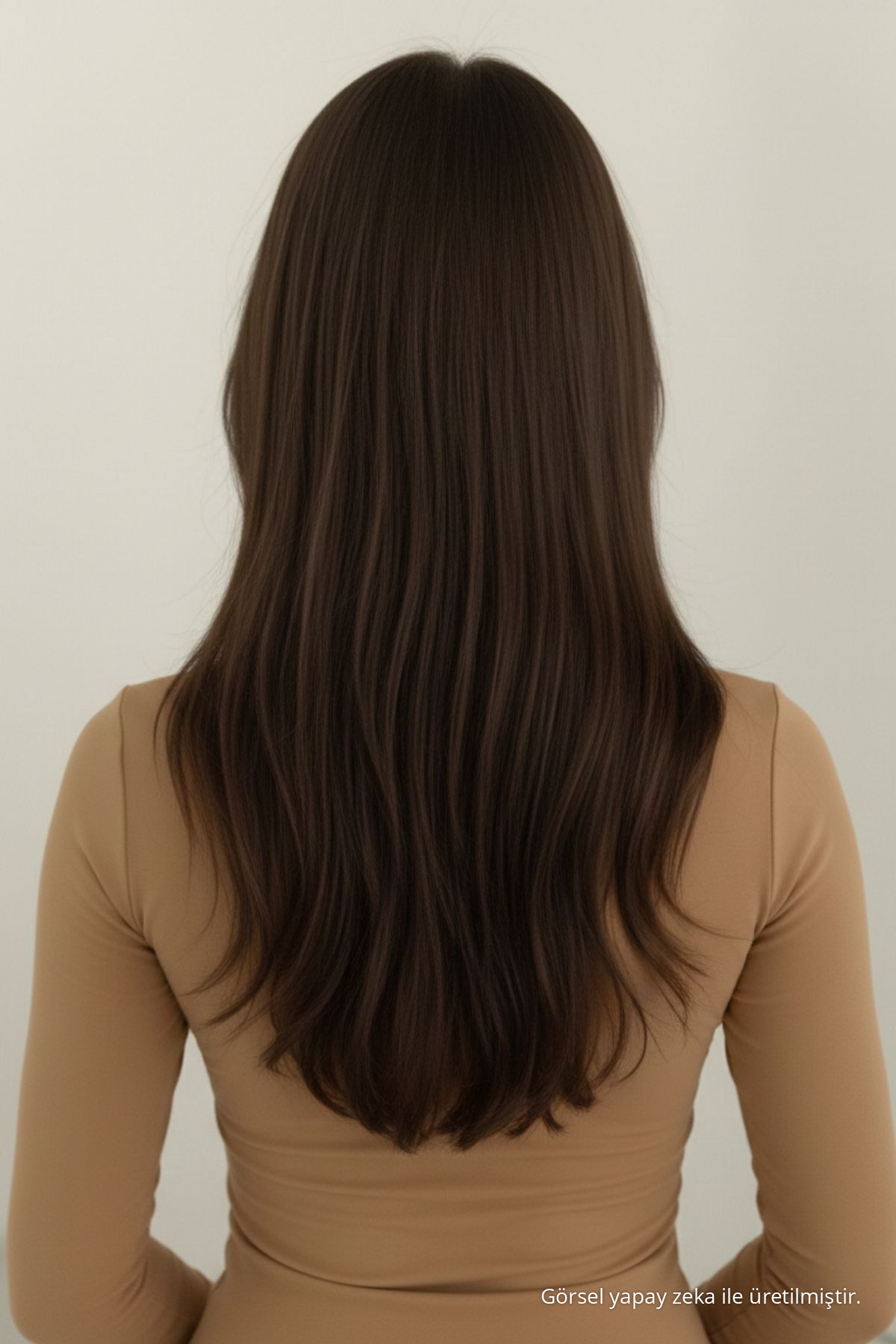Kadın Basic Premium Dar Kahve Crop Tişört 4