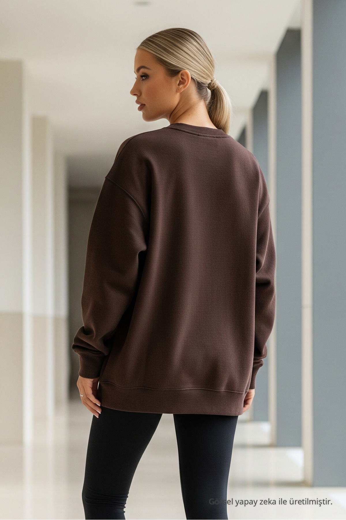 Kadın Premium Salaş Kışlık 3 Lü Sweatshirt BEBE 7