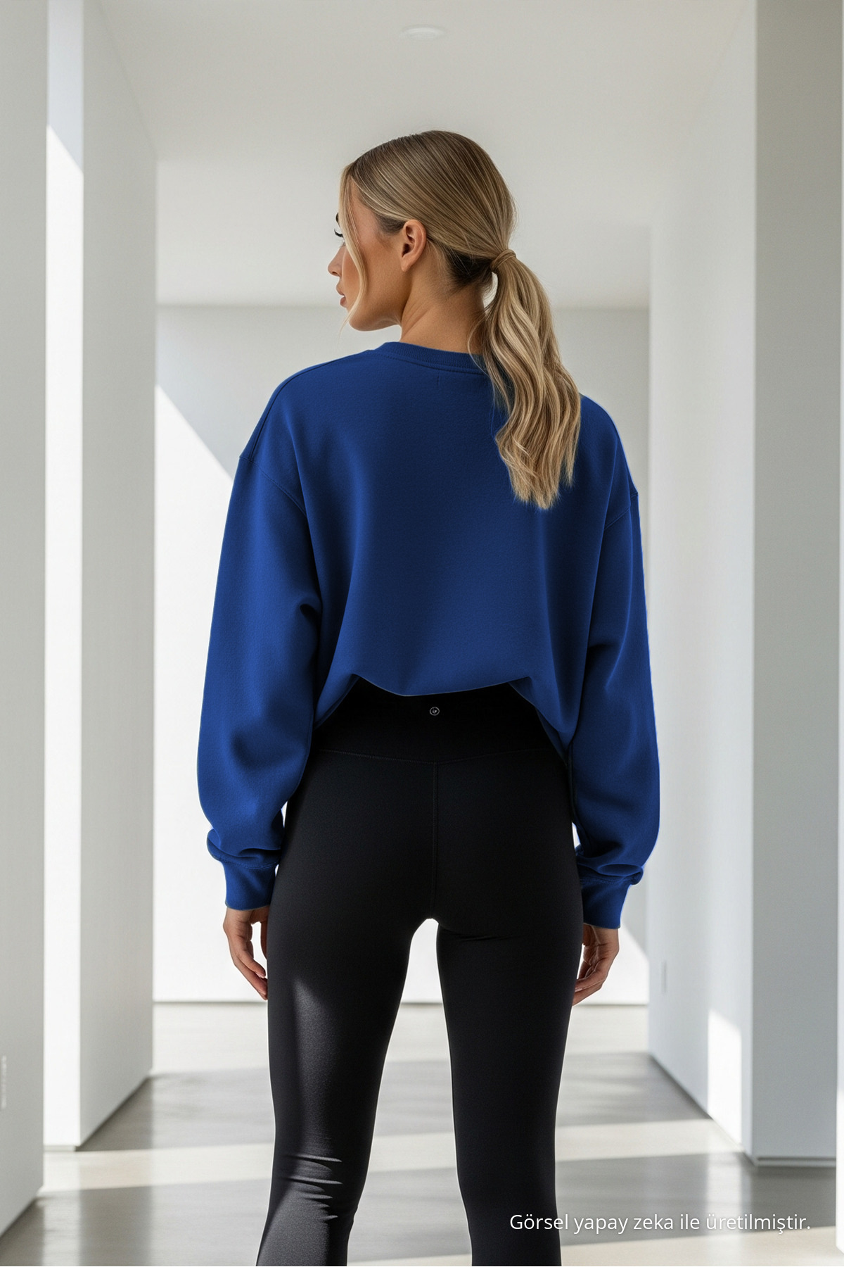 Kadın Bisiklet Yaka Oversize 3 Lü Sweatshirt MOR 6
