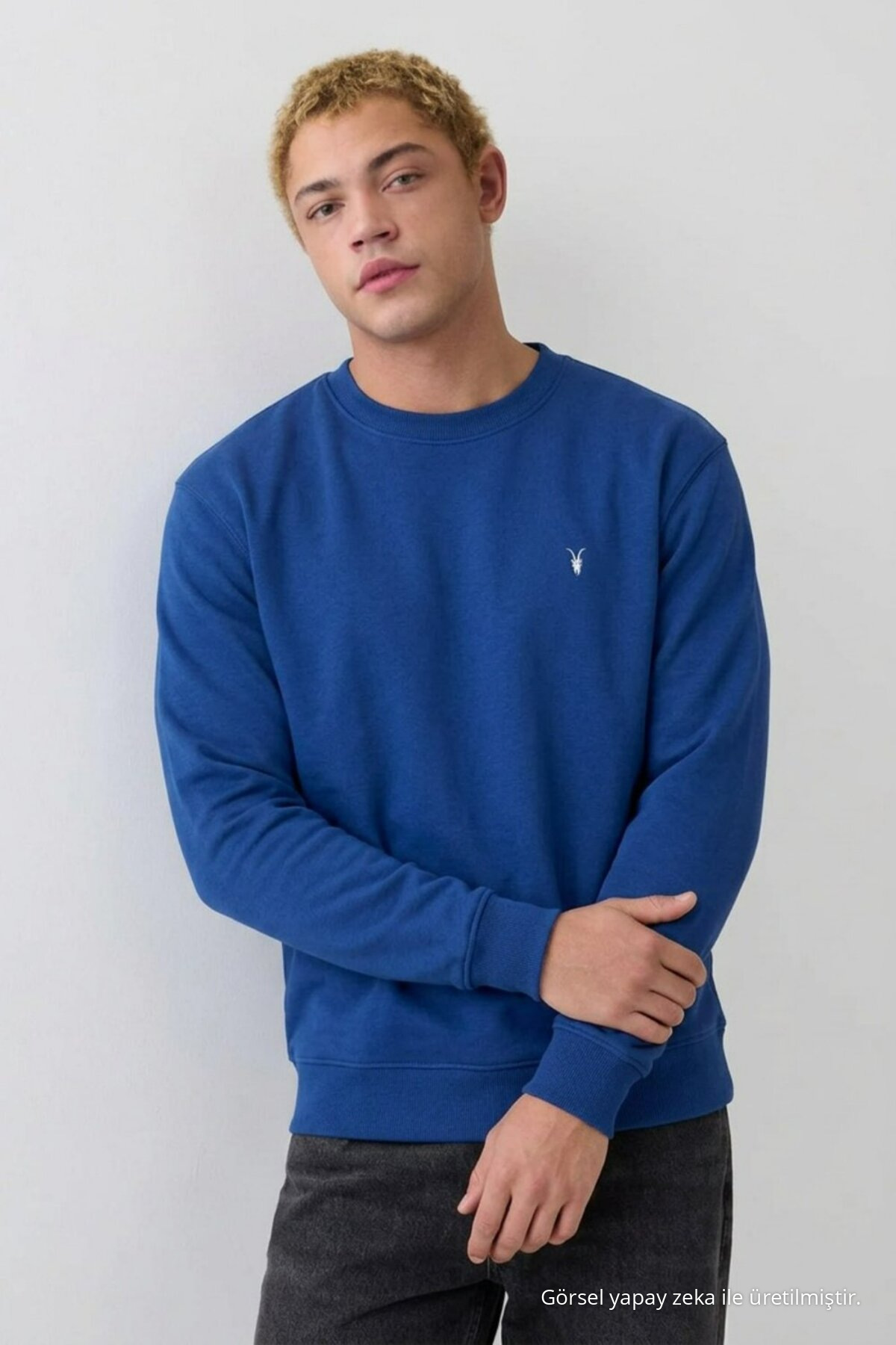 Erkek Rahat Casual 3 Lü Sweatshirt BEYAZ 5