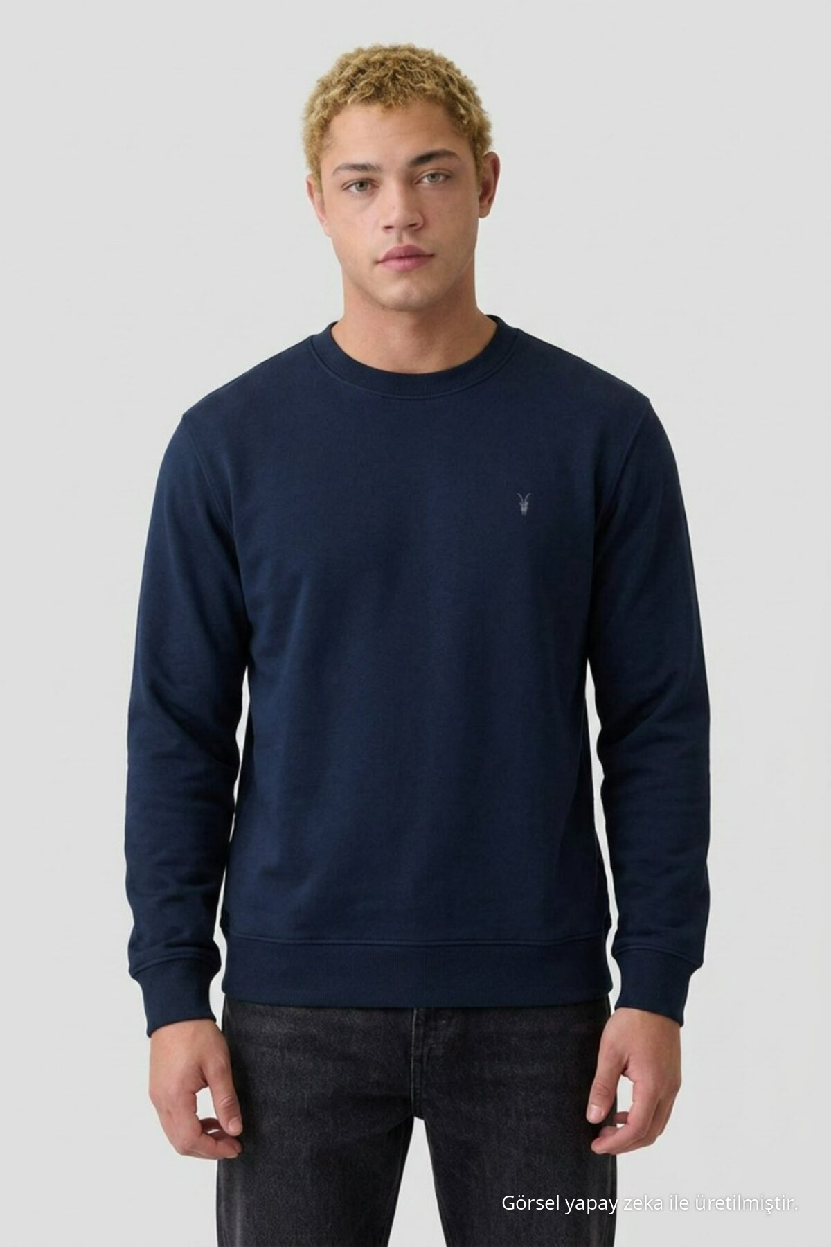 Erkek Rahat Casual 3 Lü Sweatshirt LACİVERT 7