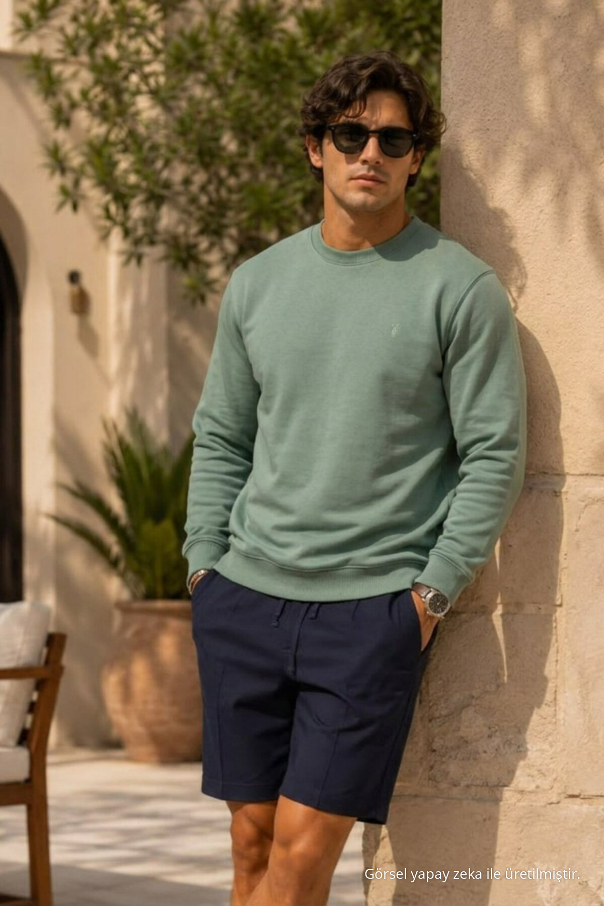 Erkek Casual Comfort Fit 3 Lü Sweatshirt KAHVE 3