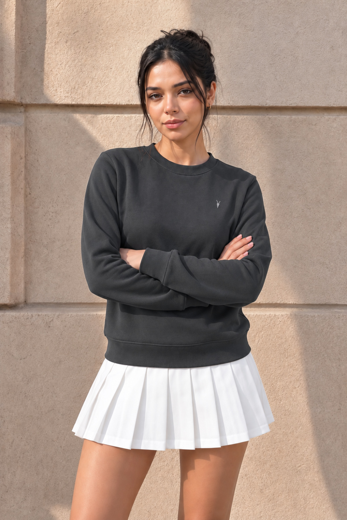 Kadın Uzun Kollu Comfort Bol 3' Lu Sweatshirt FÜME 5
