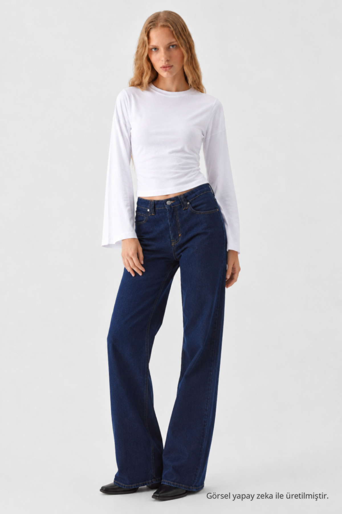 Kadın Uzun Yarasa Kollu 3 Lü Crop Bluz Çok Renkli 3