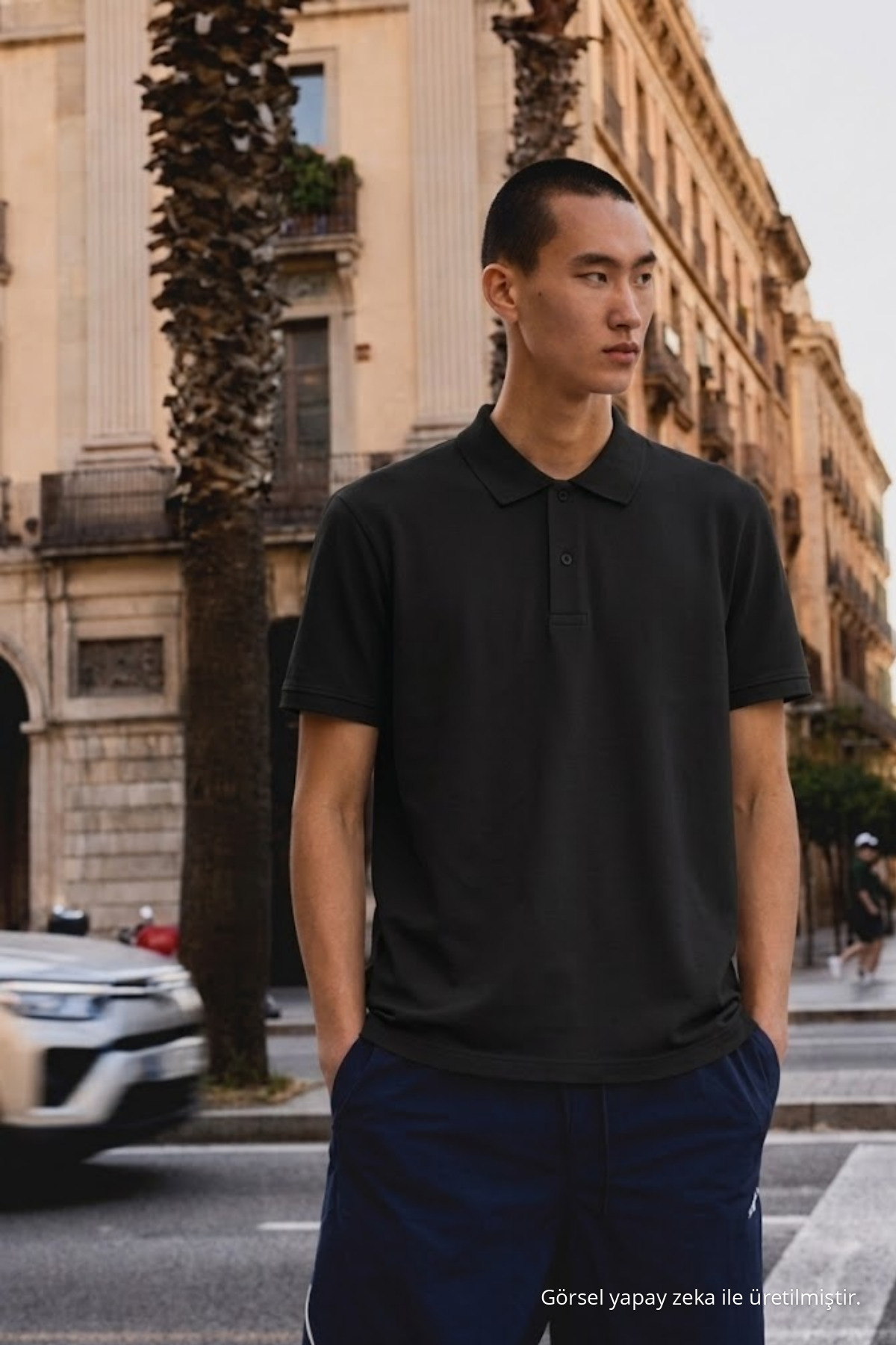 Erkek Basic Bol 3 Lü Polo Yaka Tişört Gri 4