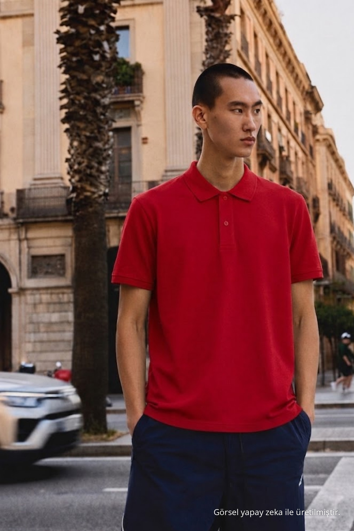 Erkek Basic Bol 3 Lü Polo Yaka Tişört Kahve 4