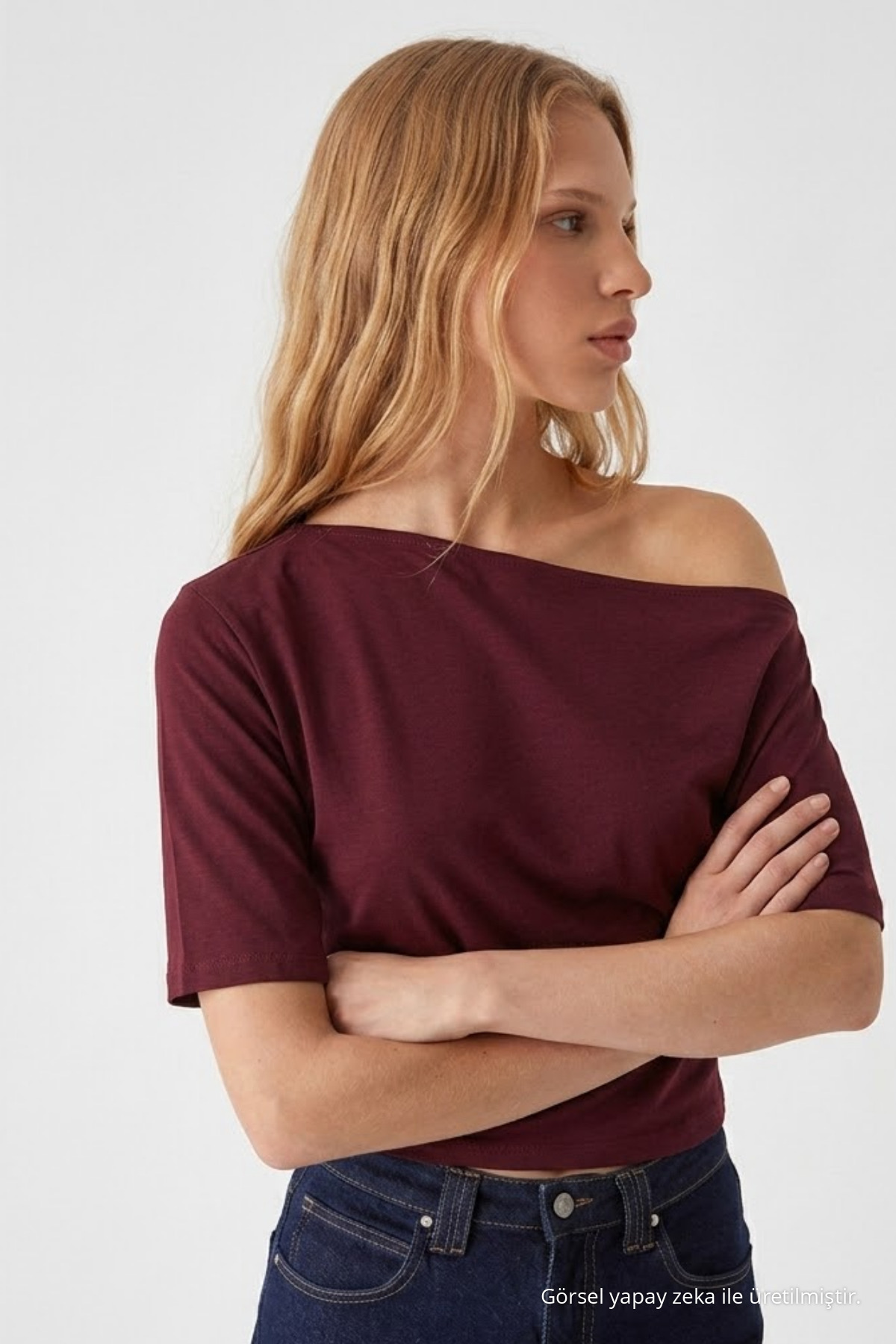 Kadın Günlük Slim Basic 3 Lü Bluz Gri 6