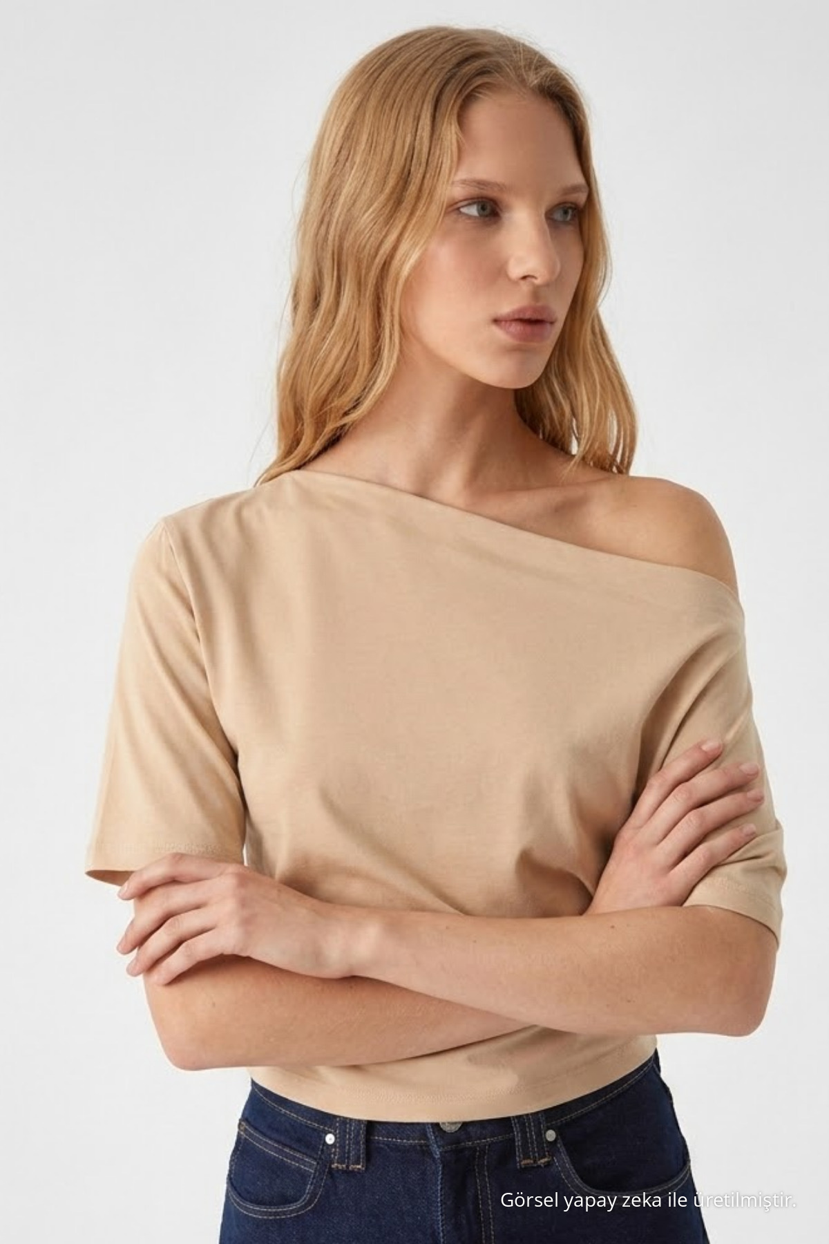 Kadın Günlük Slim Basic 3 Lü Bluz Lacivert 5