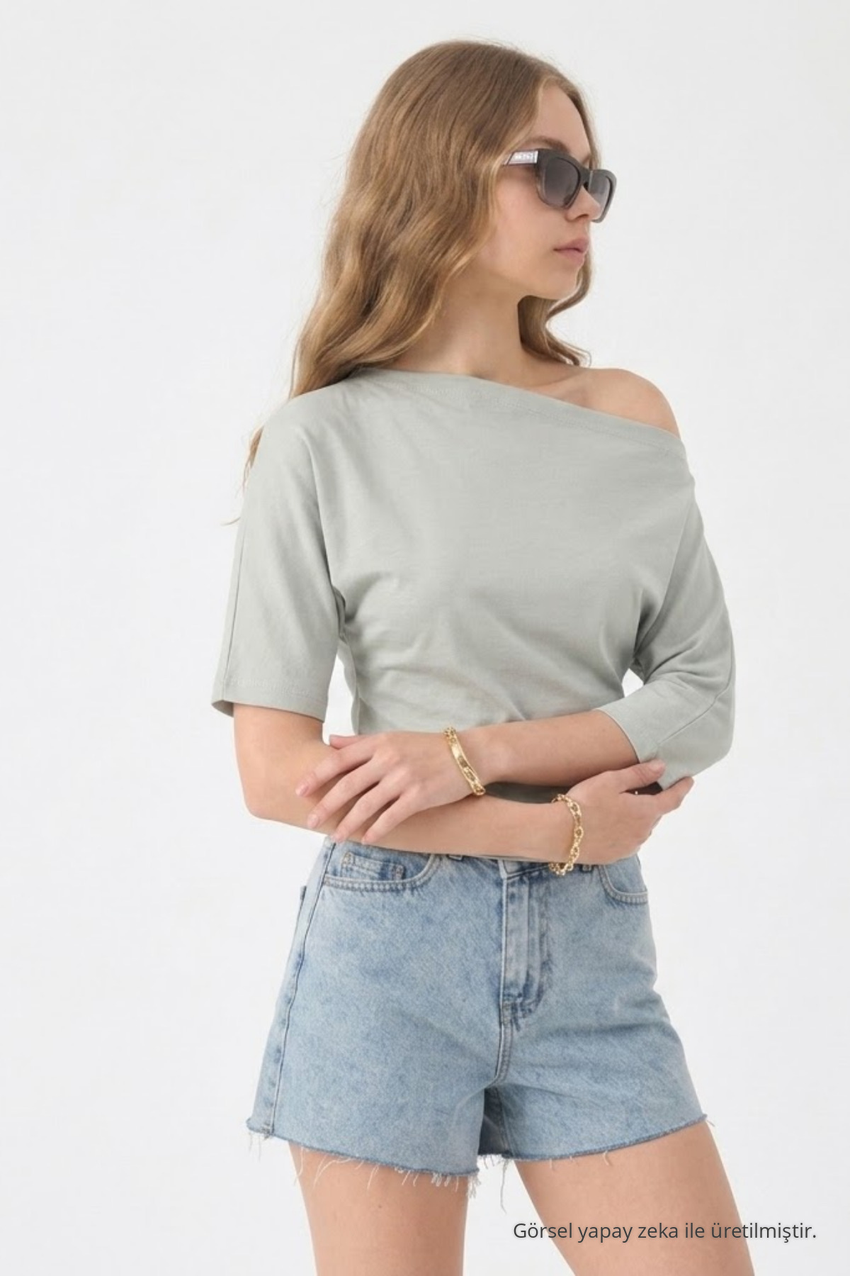 Kadın Pamuklu Yazlık Basic 3 Lü Bluz Beyaz 6