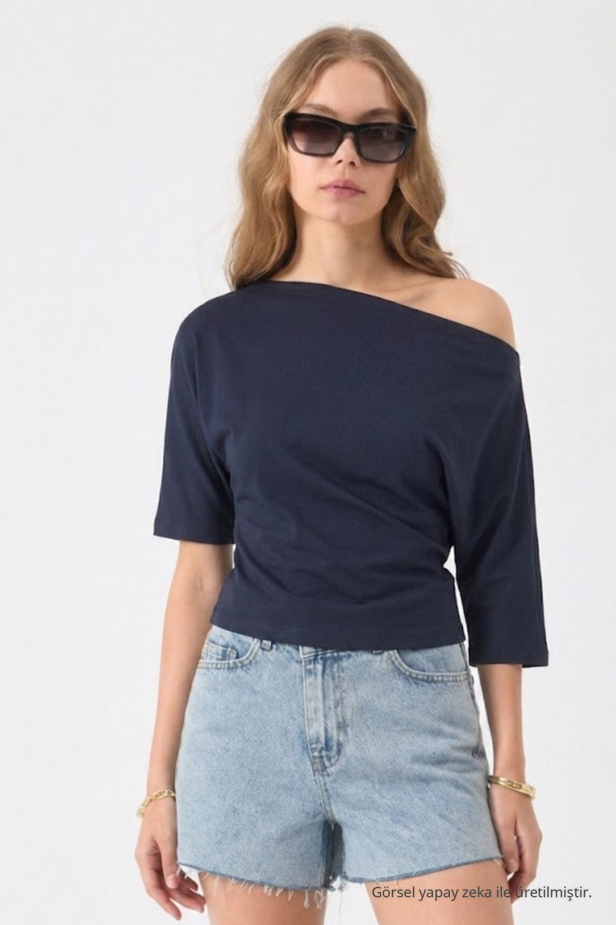 Kadın Pamuklu Yazlık Basic 3 Lü Bluz Füme 3