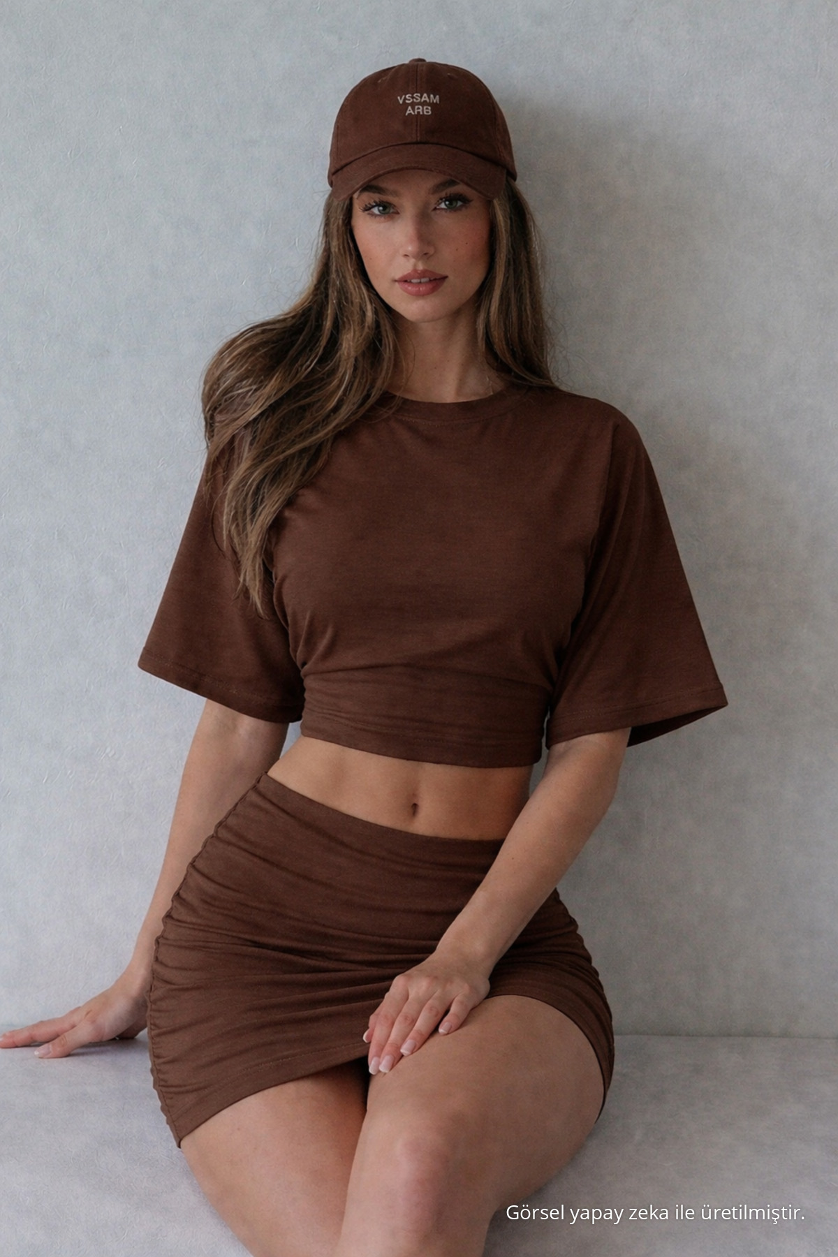 Kadın Yarasa Kollu Basic Dar 3 Lü Crop Bluz Beyaz 6