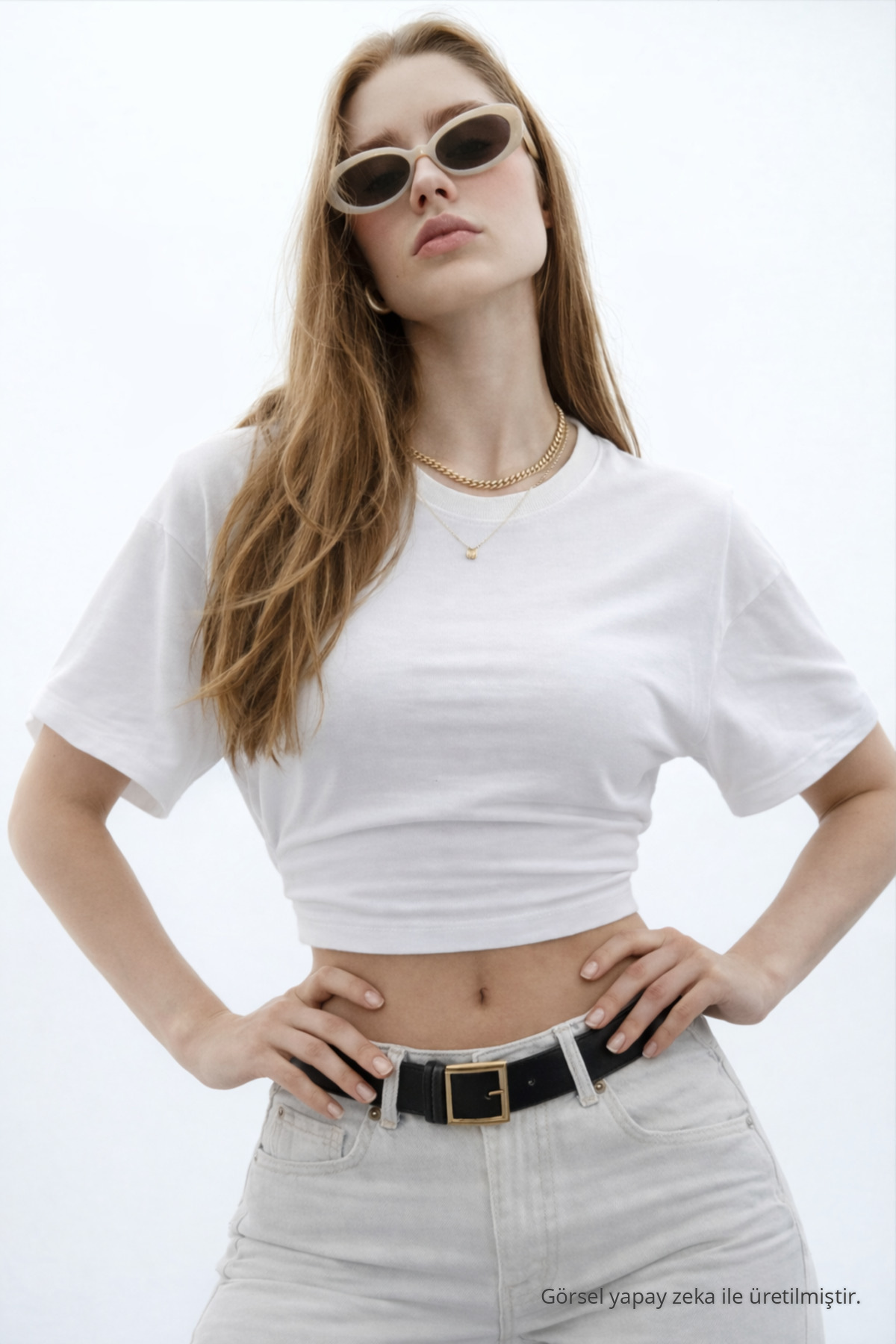 Kadın Günlük Yarasa Kollu 3 Lü Dar Crop Bluz Kahve 5