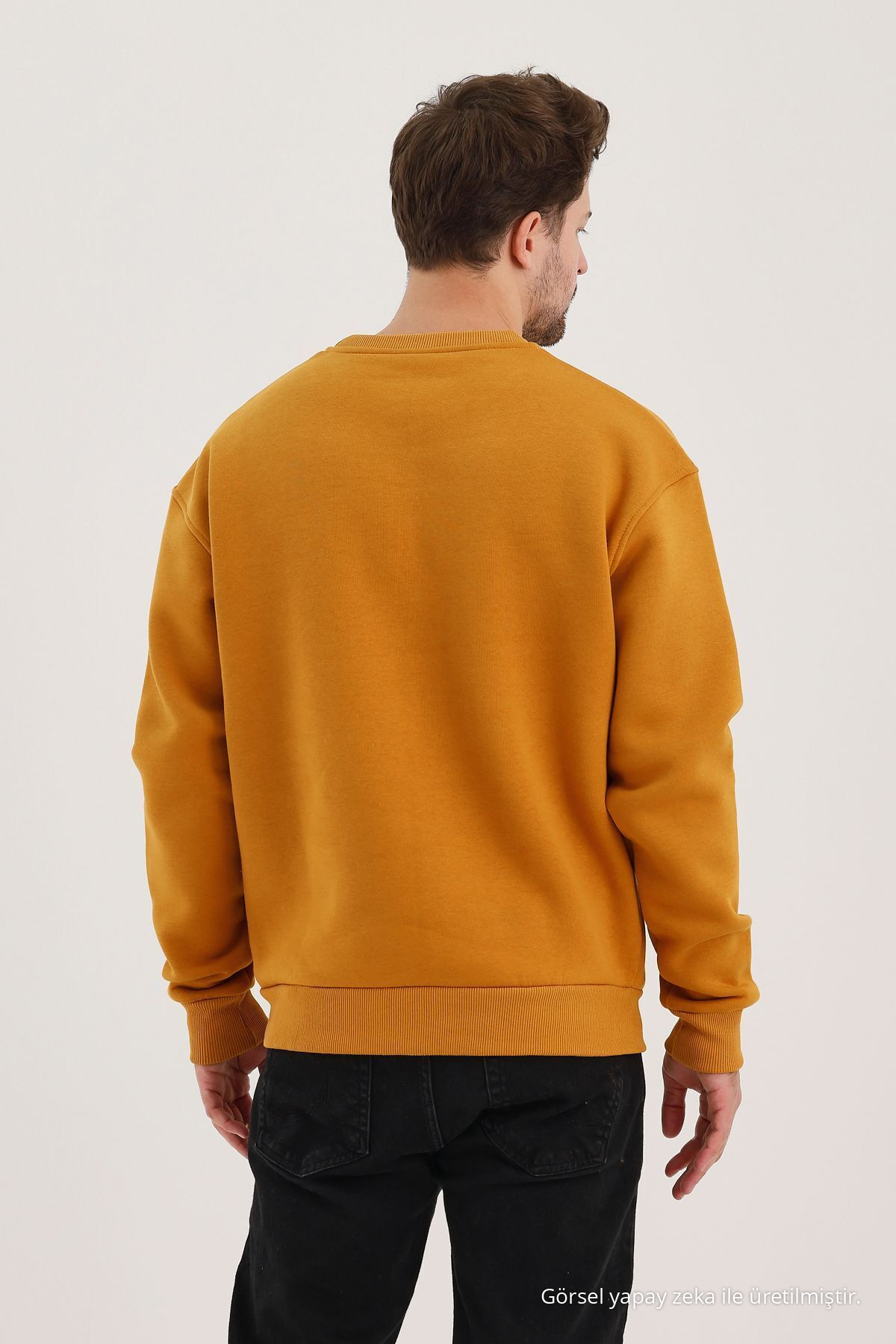 Erkek Basic Uzun Kollu Salaş 3 Lü Sweatshirt GRIMELANJ 7