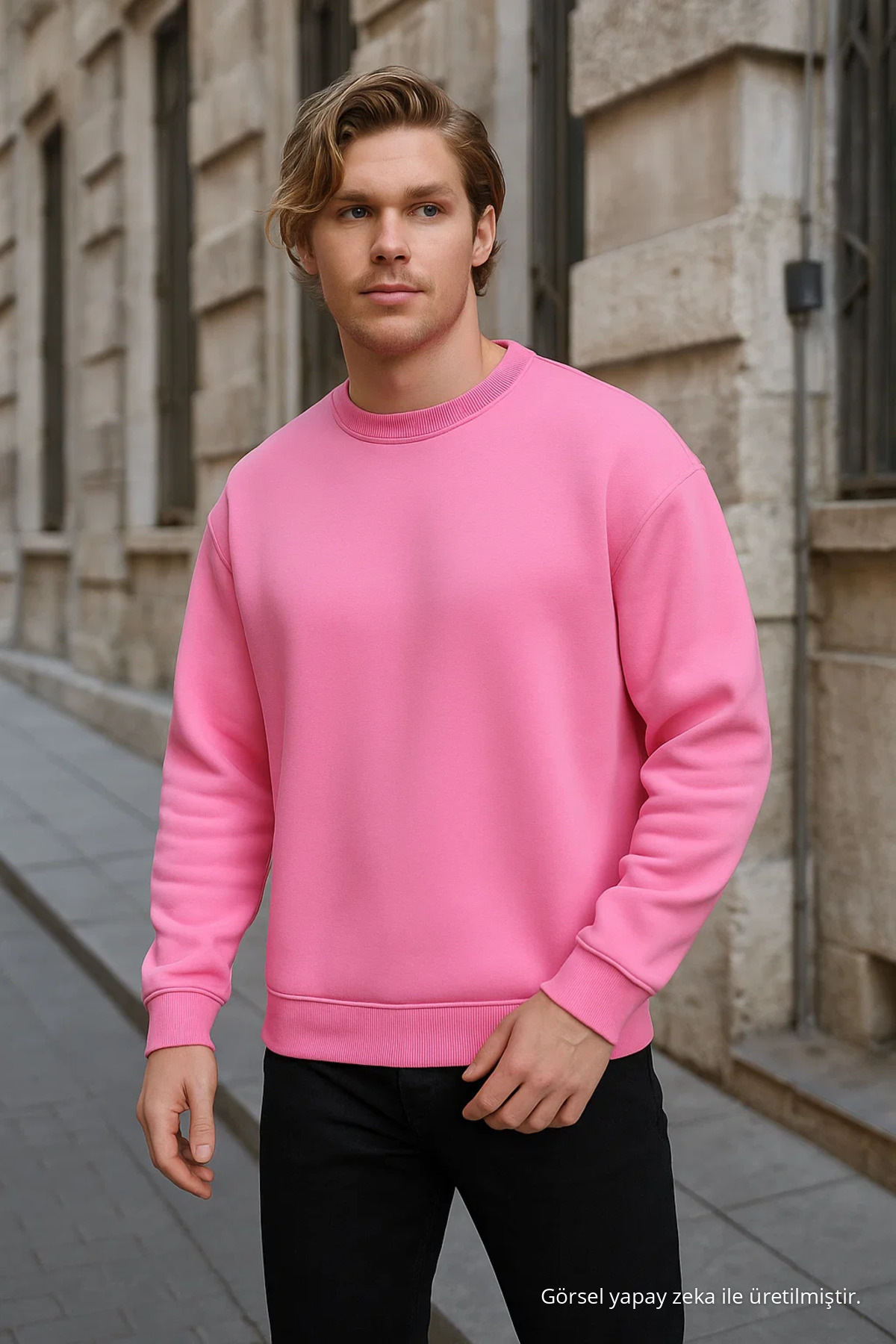 Erkek Uzun Kollu Kışlık Bol 3 Lü Sweatshirt GRIMELANJ 4