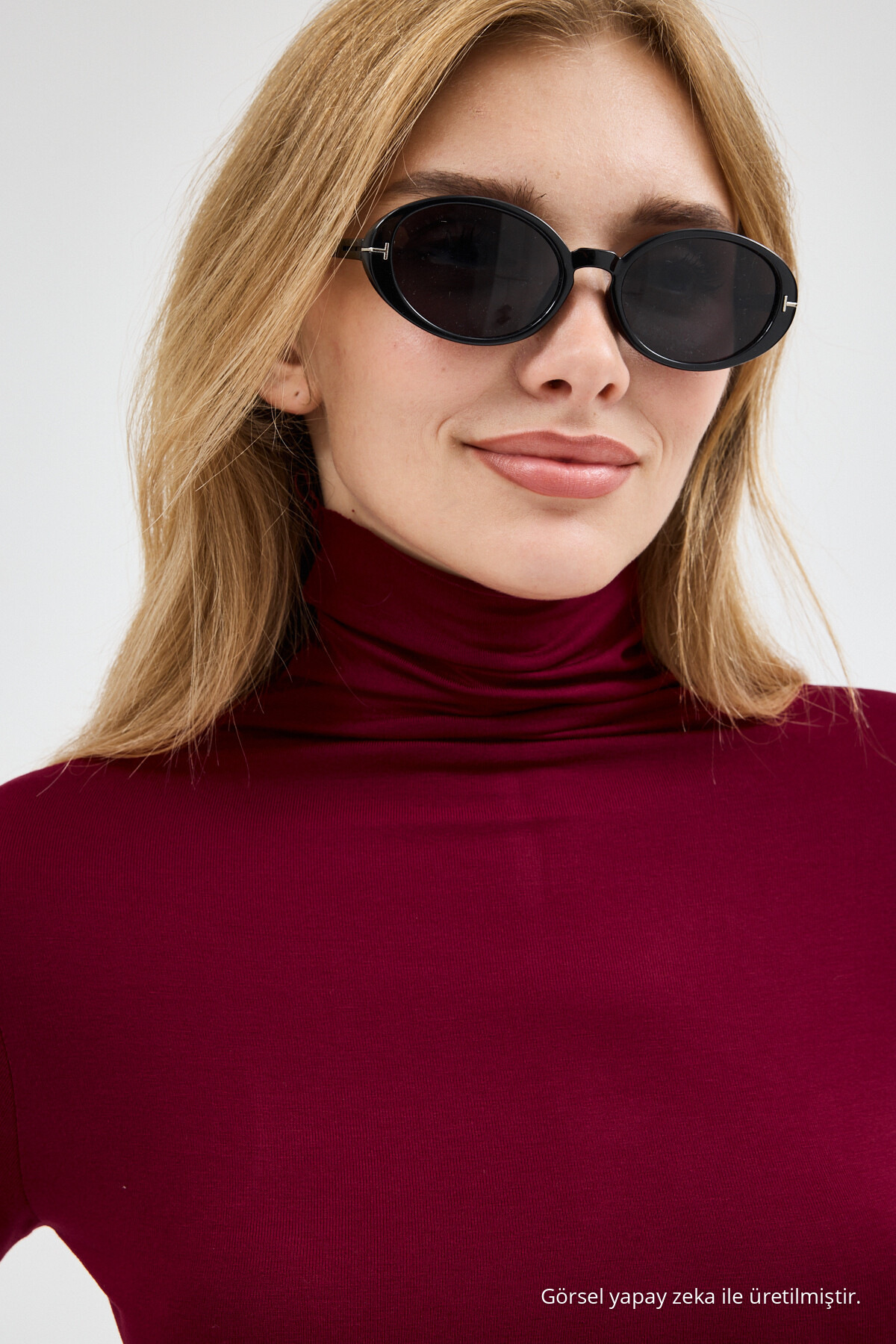 Kadın Ultra Soft Balıkçı Yaka Bordo Bluz 4