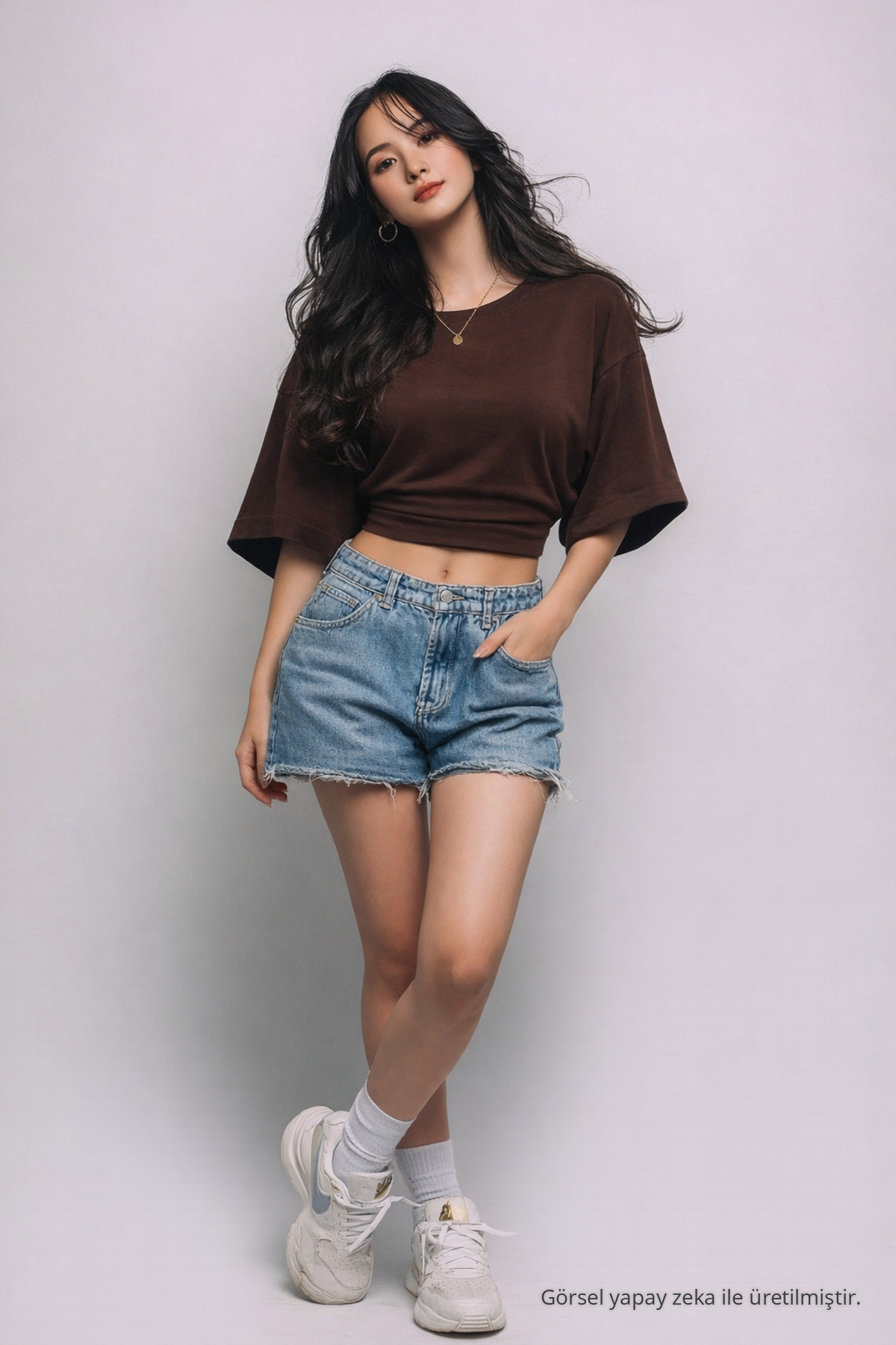 Kadın Trend Yazlık Şık 5 Li Crop Bluz Bordo 4