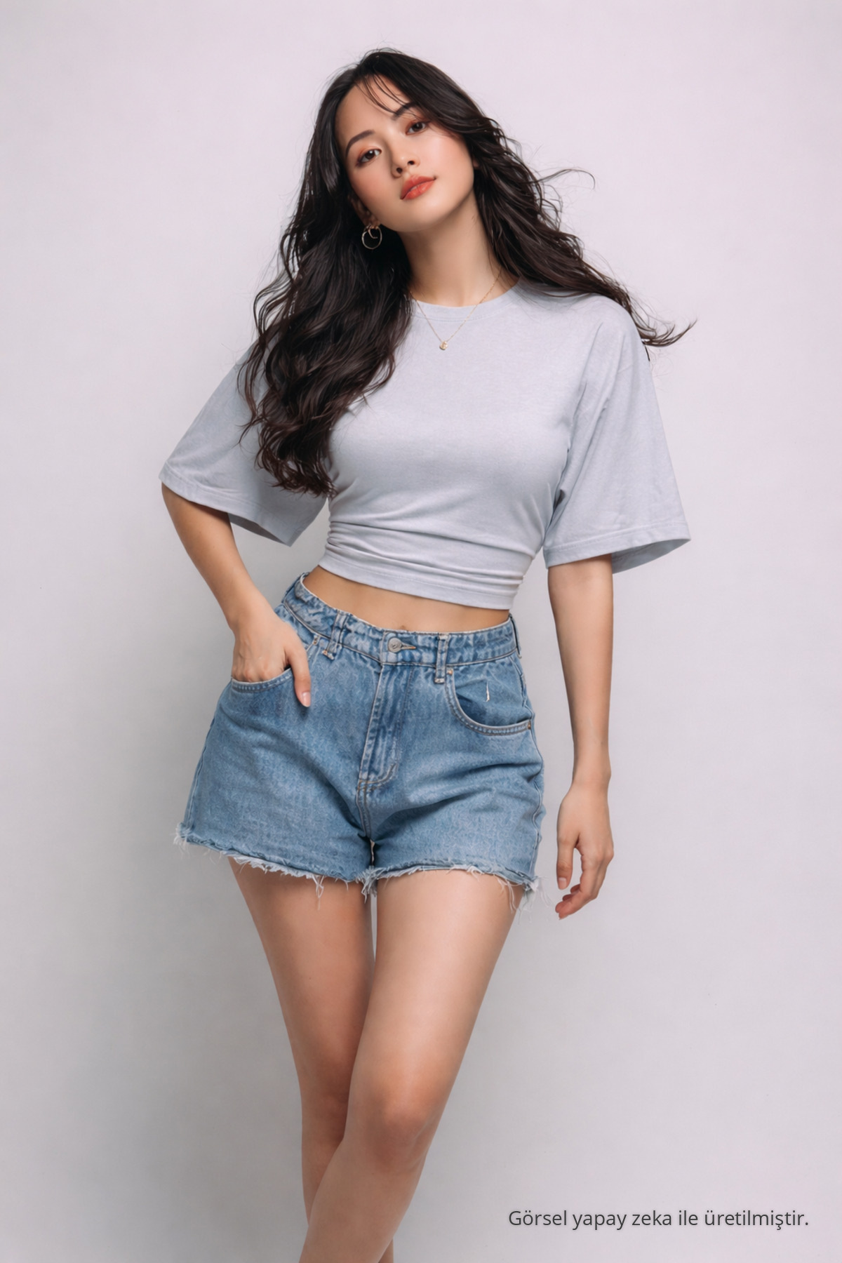 Kadın Trend Yazlık Şık 5 Li Crop Bluz Kahve 4