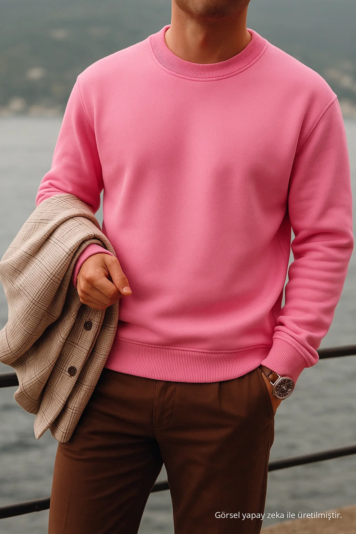 Erkek Basic Oversize Premium 5 Li Kazak Çağla 6