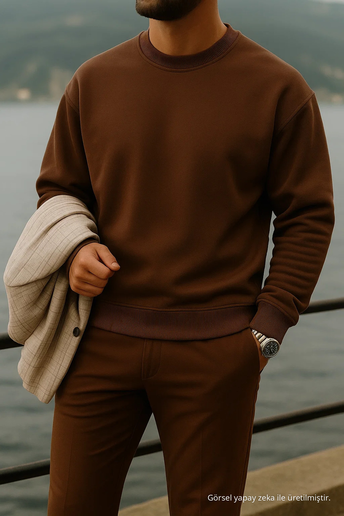 Erkek Basic Oversize Premium 5 Li Kazak Gül 4