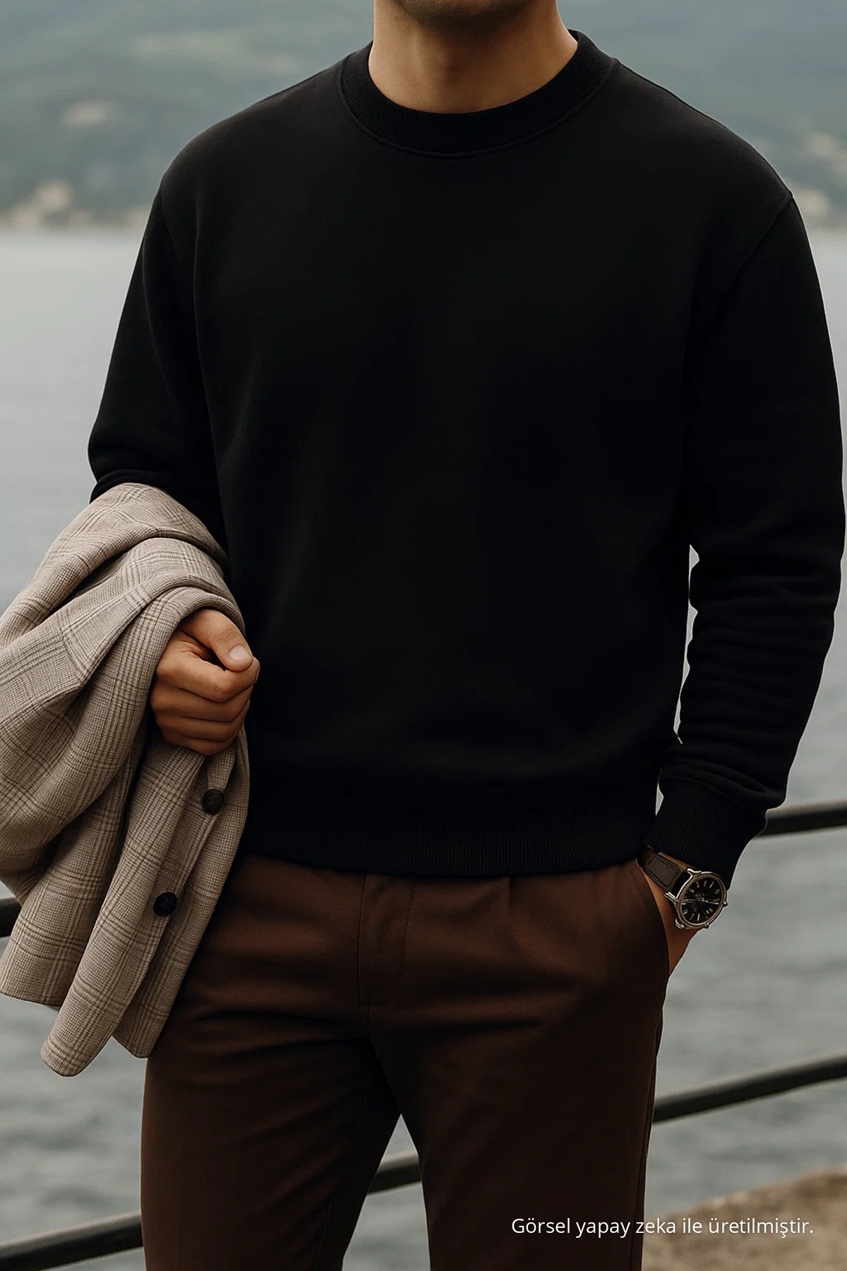 Erkek Basic Oversize Premium 5 Li Kazak Gül 7