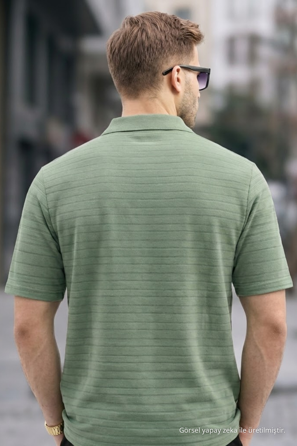 Erkek Basic Çağla Comfort Polo Yaka Tişört 5