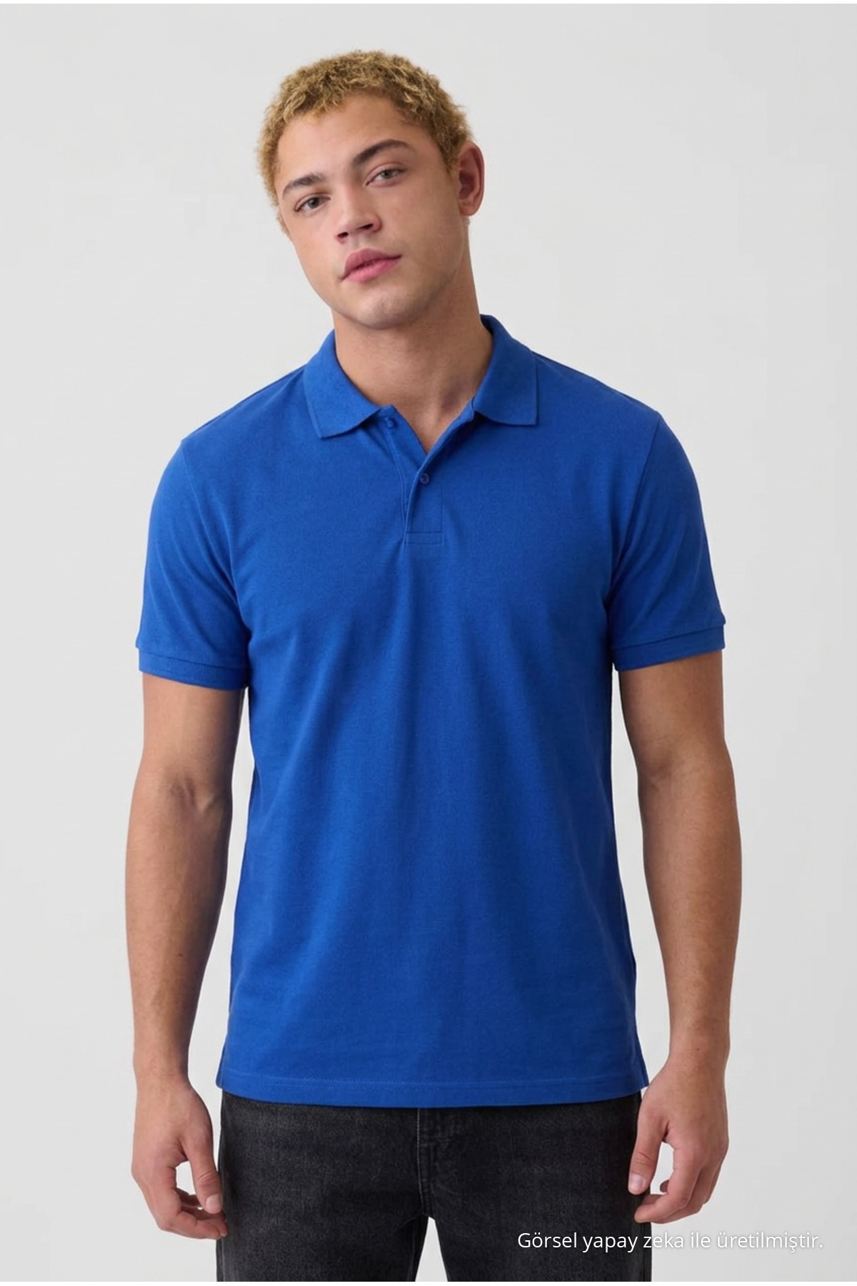 Erkek Okul & Günlük Flare Mavi Tişört 3