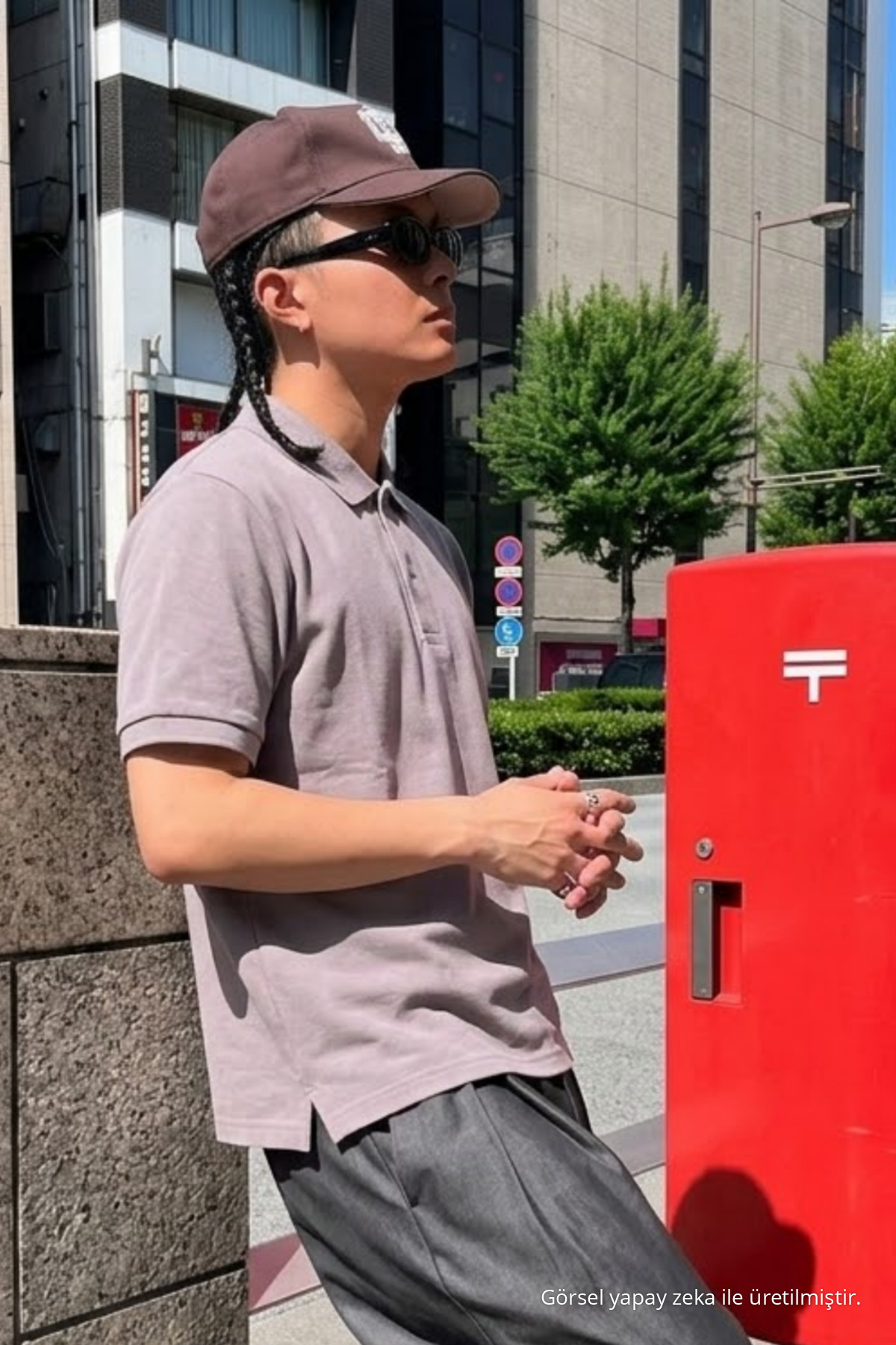 Erkek Straight Fit Gri Polo Yaka Tişört 4