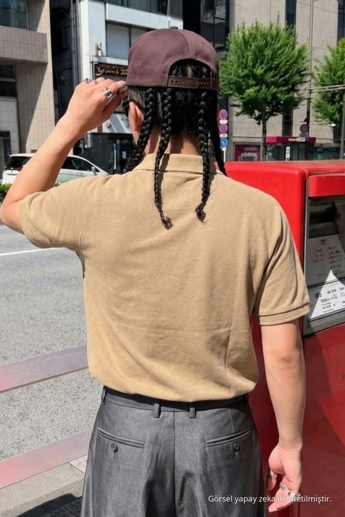 Erkek Straight Fit Krem Polo Yaka Tişört 3