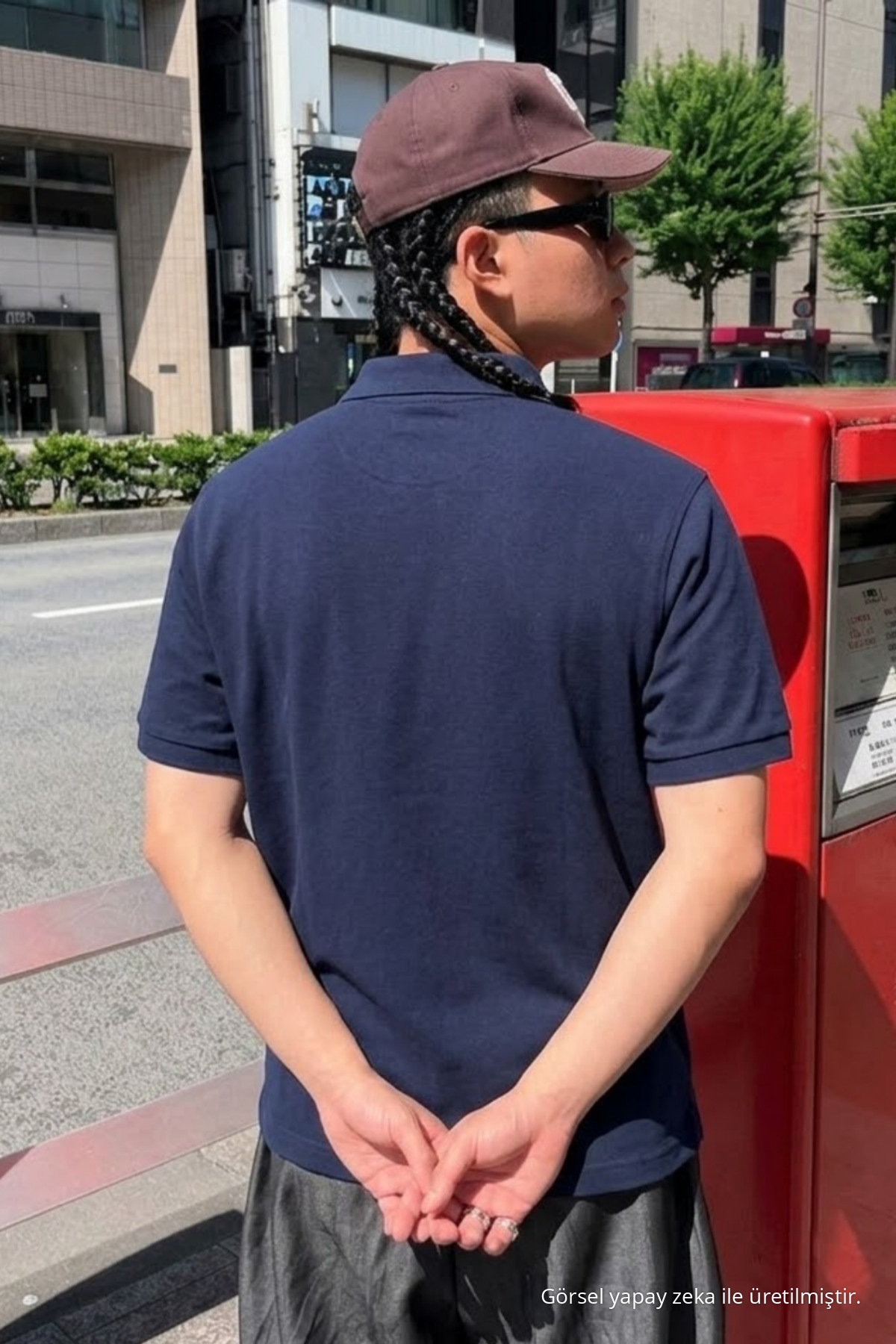 Erkek Straight Fit Lacivert Polo Yaka Tişört 6