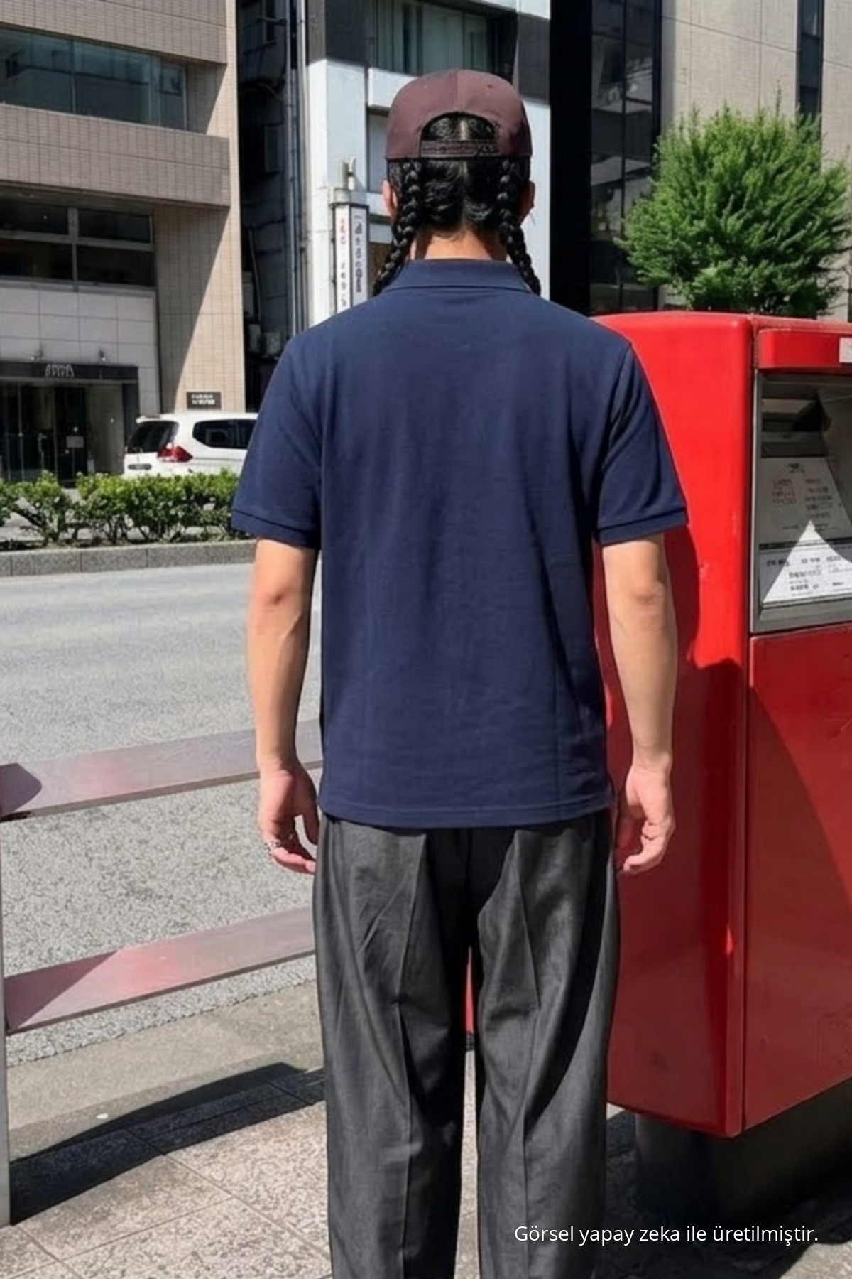 Erkek Straight Fit Lacivert Polo Yaka Tişört 5