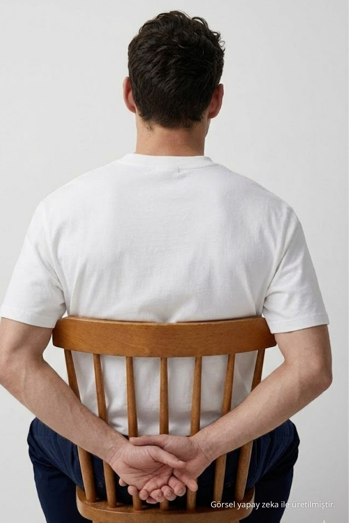 Erkek Bisiklet Yaka Ekru Oversize Tişört 6