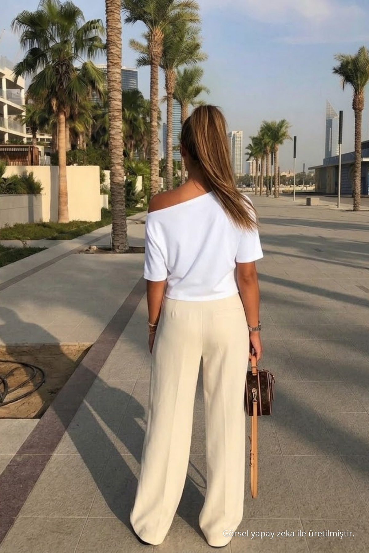 Kadın Günlük Slim Basic Beyaz Bluz 3