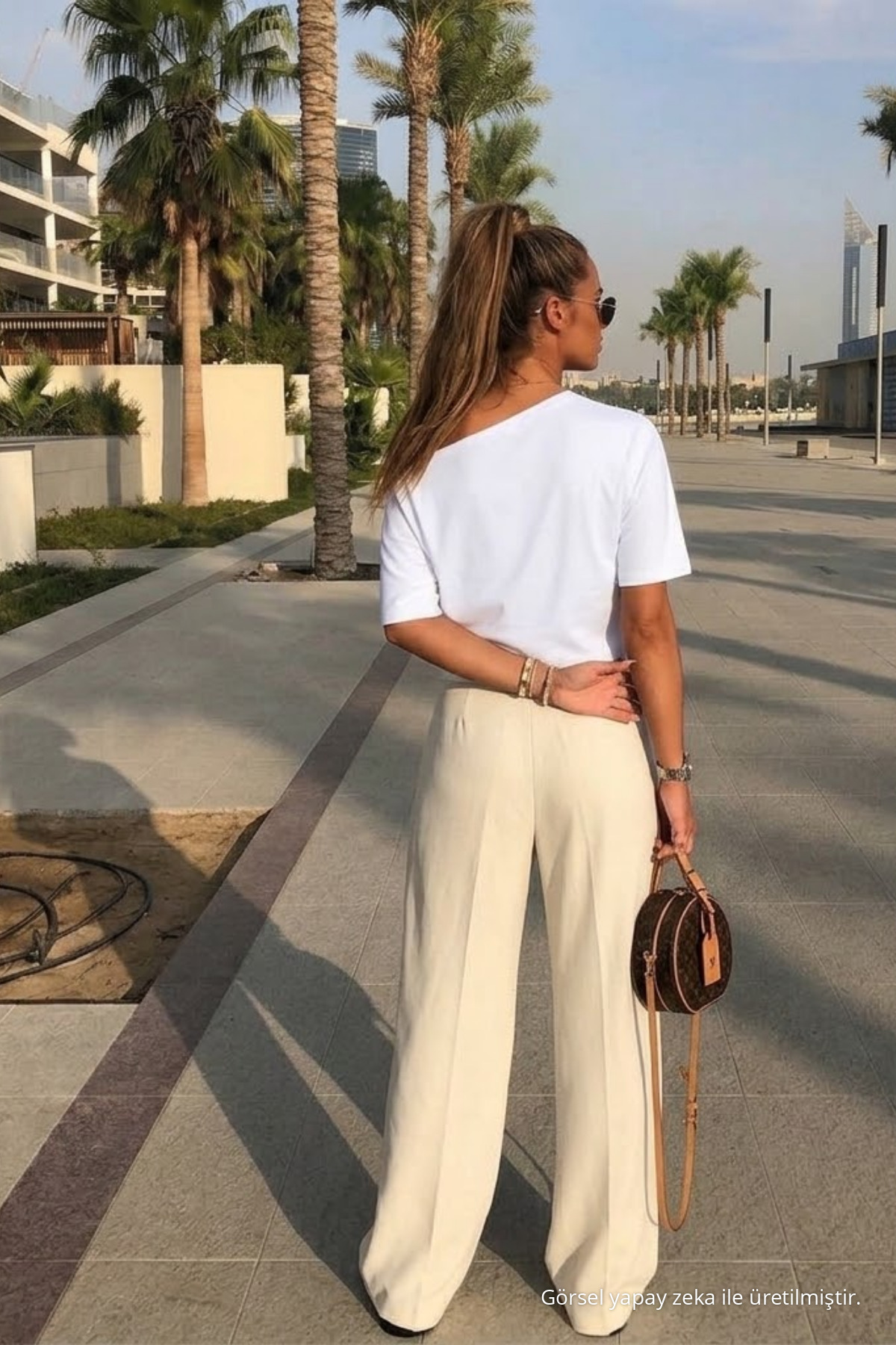 Kadın Günlük Slim Basic Beyaz Bluz 6